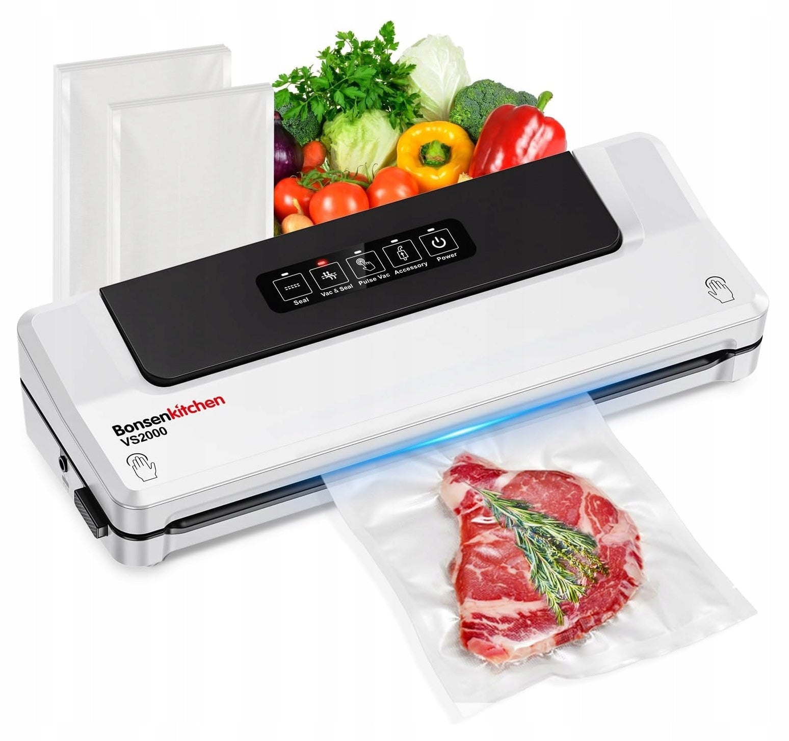 Bonsenkitchen VS2000 vacuum sealer for cooking and food 125W