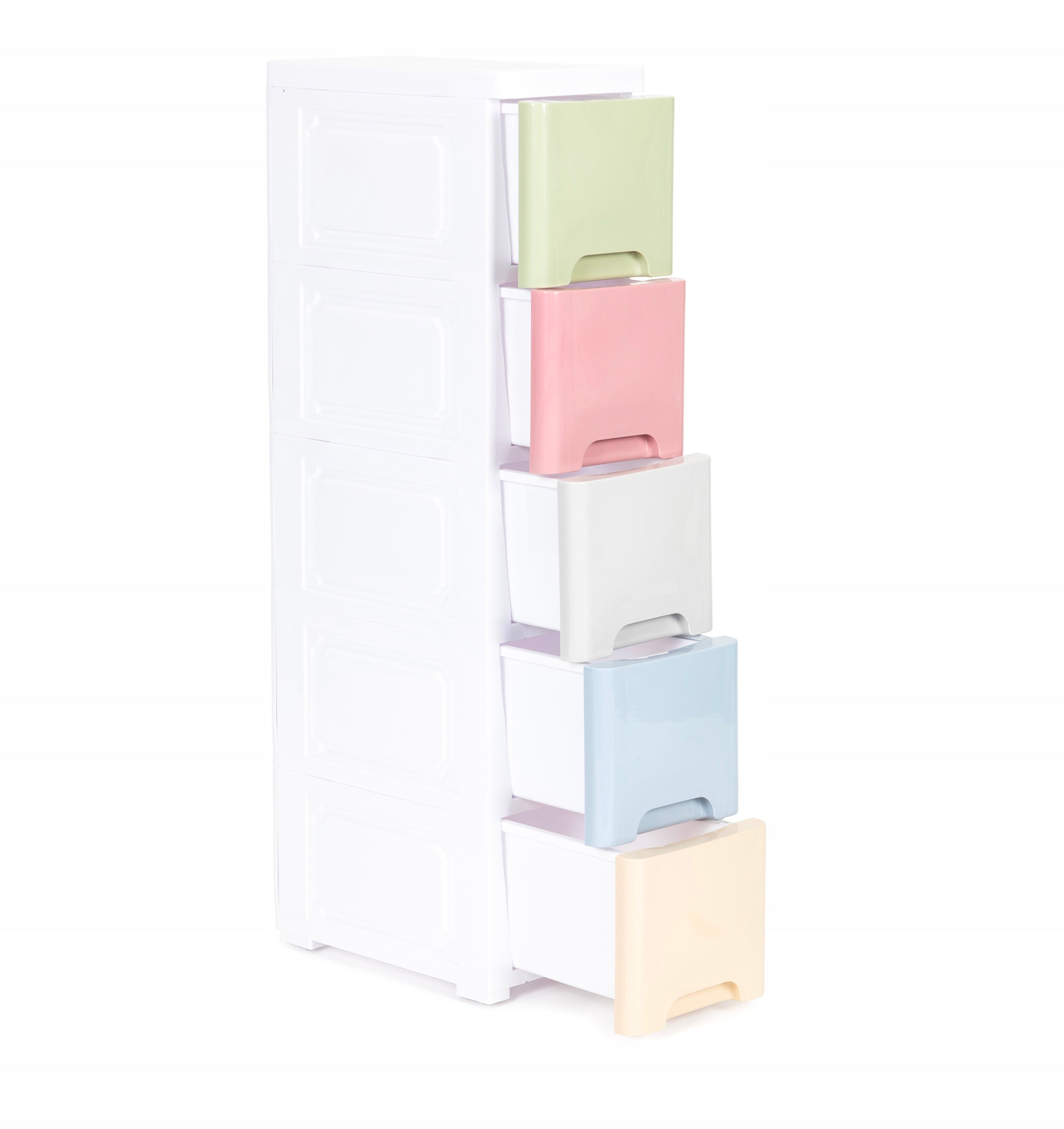 Bookcase with 5 pull-out leg drawers with wheels ModernHome Brand ModernHome