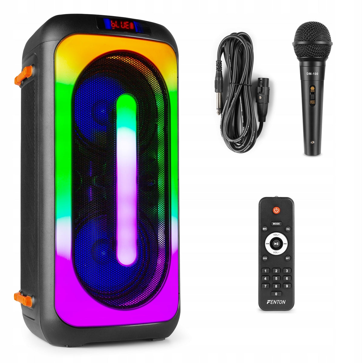 BoomBox Party Light LED Battery Pairing Stereo Remote Control Microphone