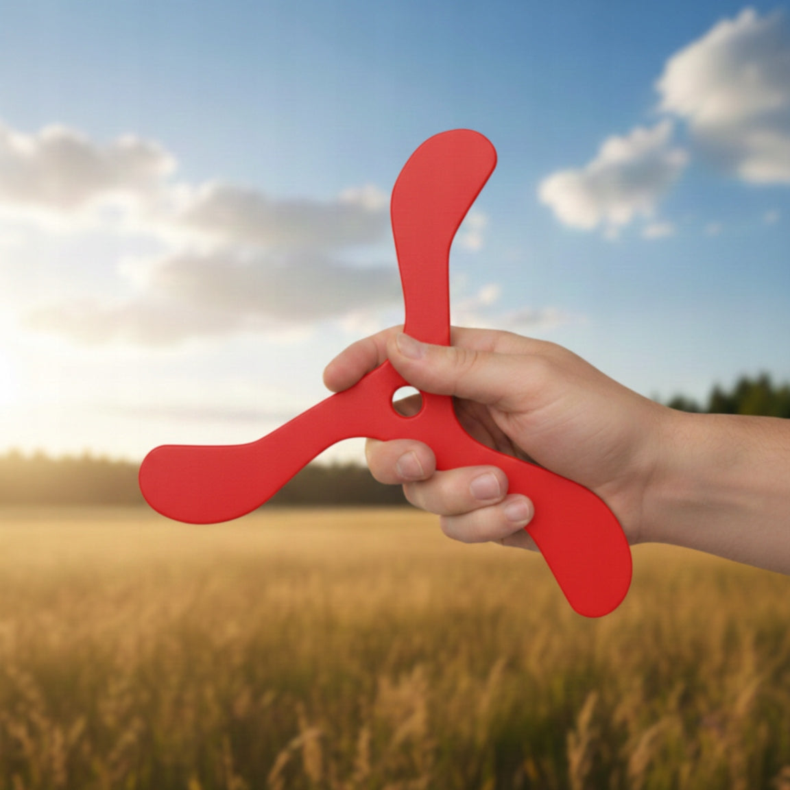 Boomerang red for children returning throwing toy Brand no brand