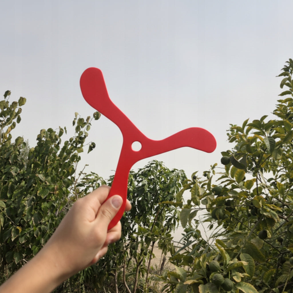 Boomerang red for children returning throwing toy Packaging status original
