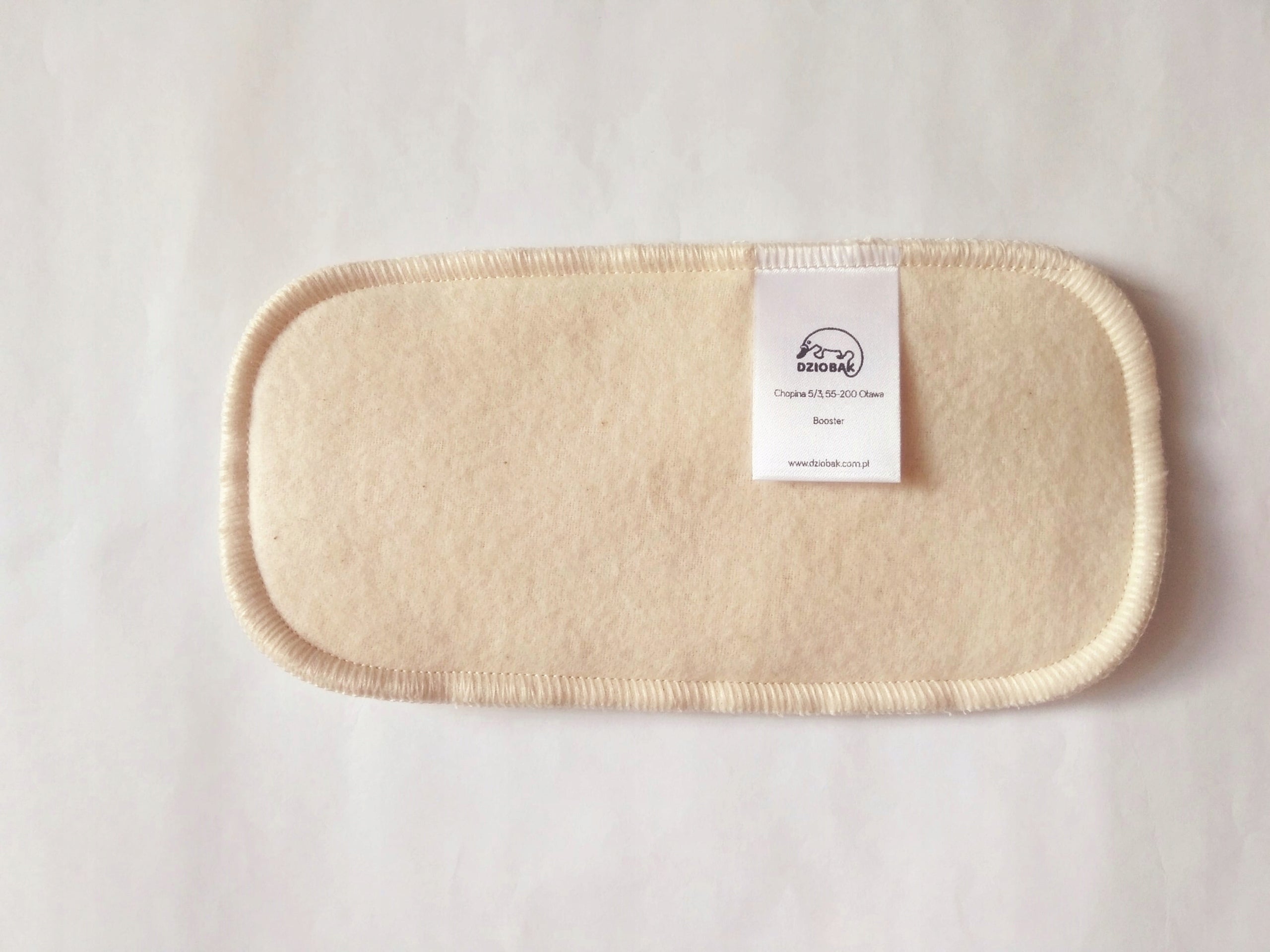 Booster, unbleached flannel, 5 layers, 9x17 cm, Dziobak