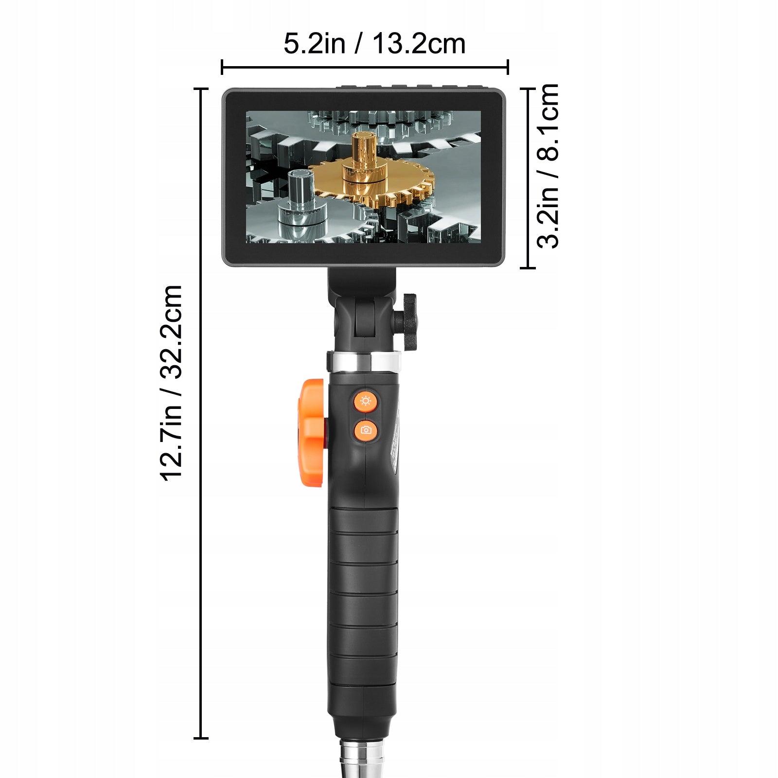 Borescope Endoscope Two-Way 180° Articulating 5" IPS 8X Zoom 6.4mm Lens EAN (GTIN) 840349911793