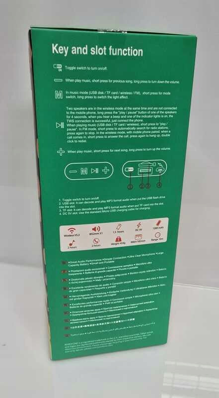 Borofone Bluetooth speaker BR25 CrazySound green Brand Borofone