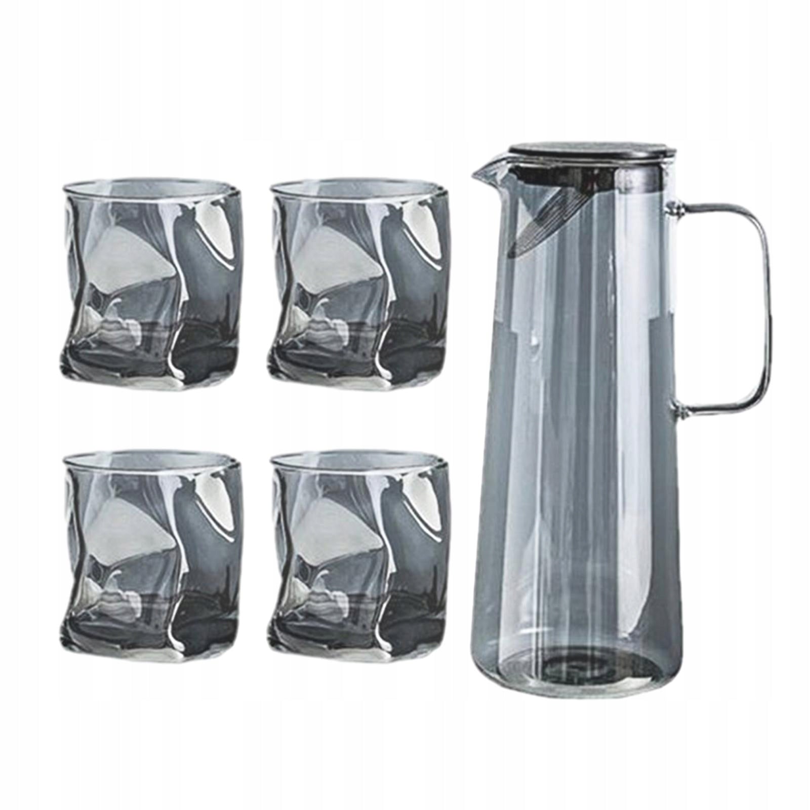 Borosilicate Glass Teapot 1450ml Portable Multipurpose Water with cups Kind steam juicer