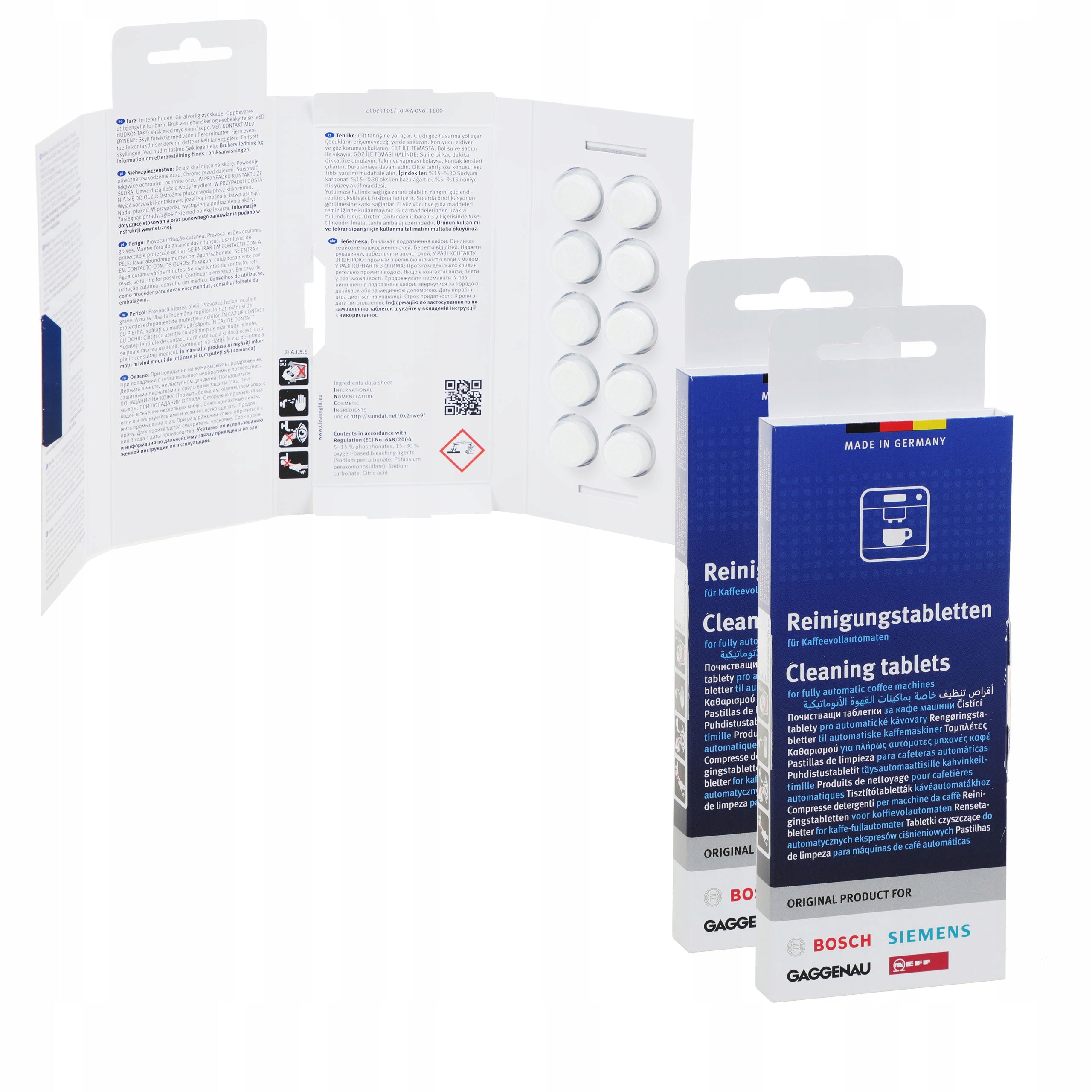 Bosch Cleaning Tablets Reinigungstabletten for espresso machine 20 pcs x 2,2 g