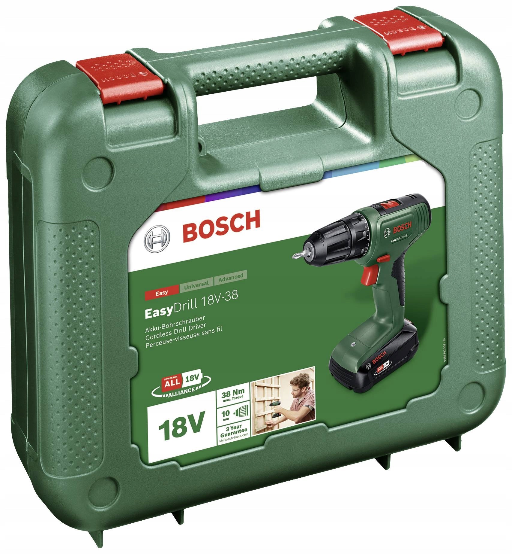 Bosch EasyDrill 18V-38 Cordless Drill/Driver 18V 2,5Ah SUITCASE Manufacturer code 06039D8003