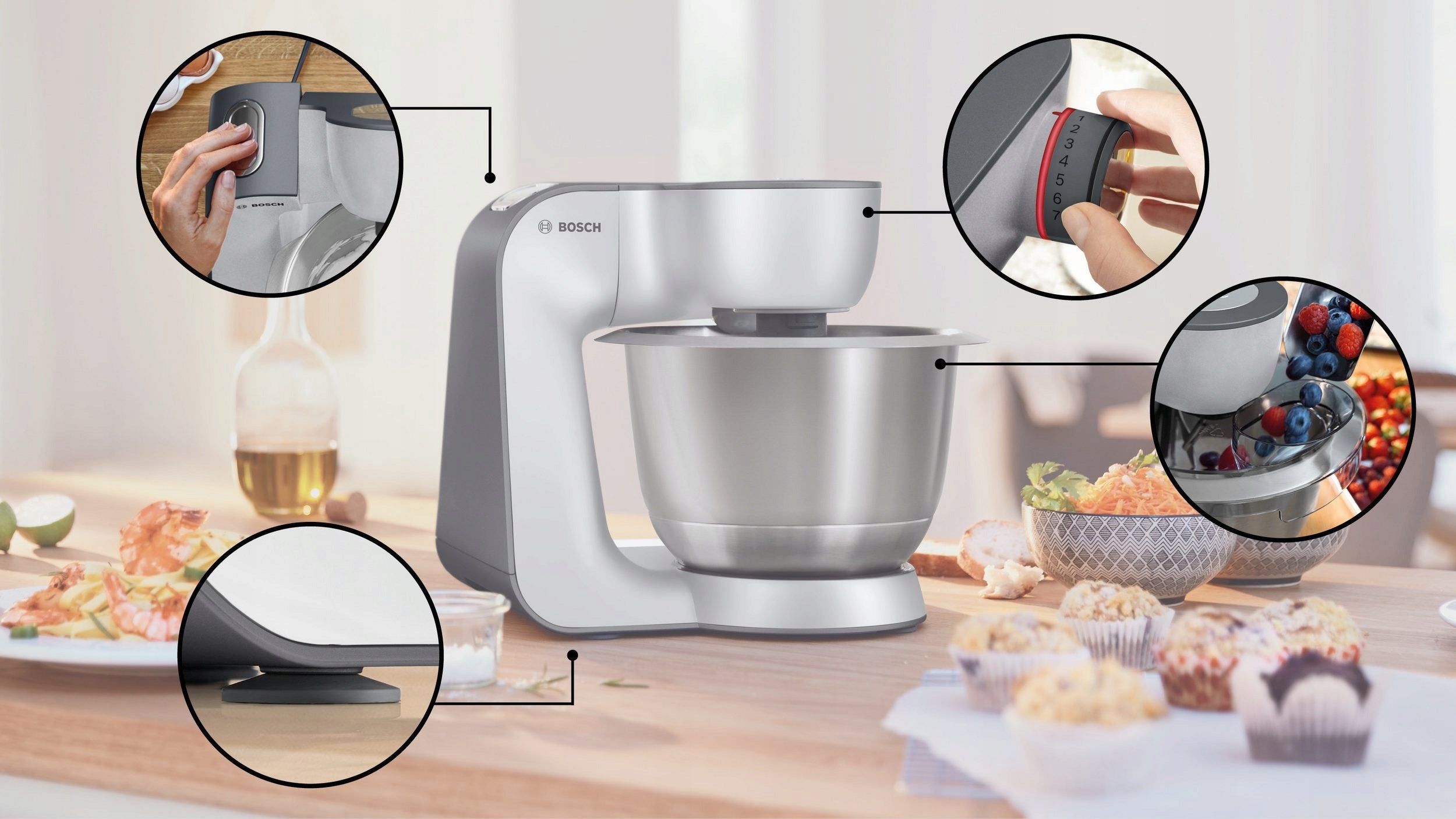 Bosch MUM5935B food ROBOT 1000 W white Packaging status original