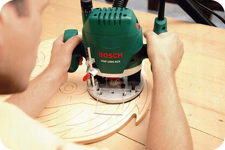 Bosch POF 1400 ACE Milling machine 1400W 6-8mm dust extraction speed control Manufacturer code 060326C820