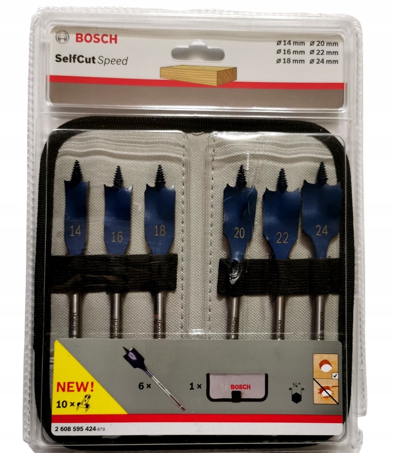 Bosch SELF CUT SPEED flat drill bit set 6 pcs EAN (GTIN) 3165140346474