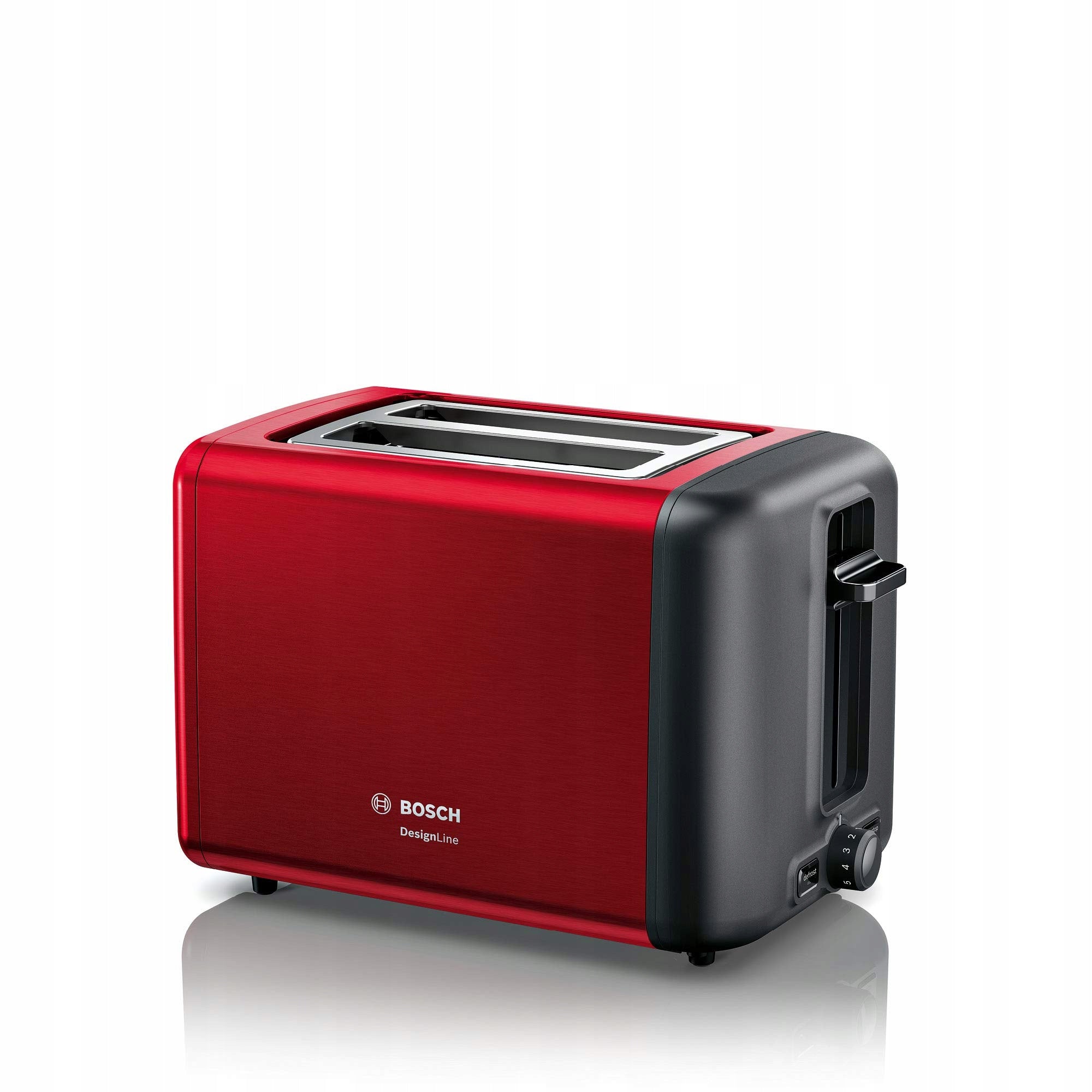 Bosch TAT3P424DE DesignLine Toaster red/black 2-slot