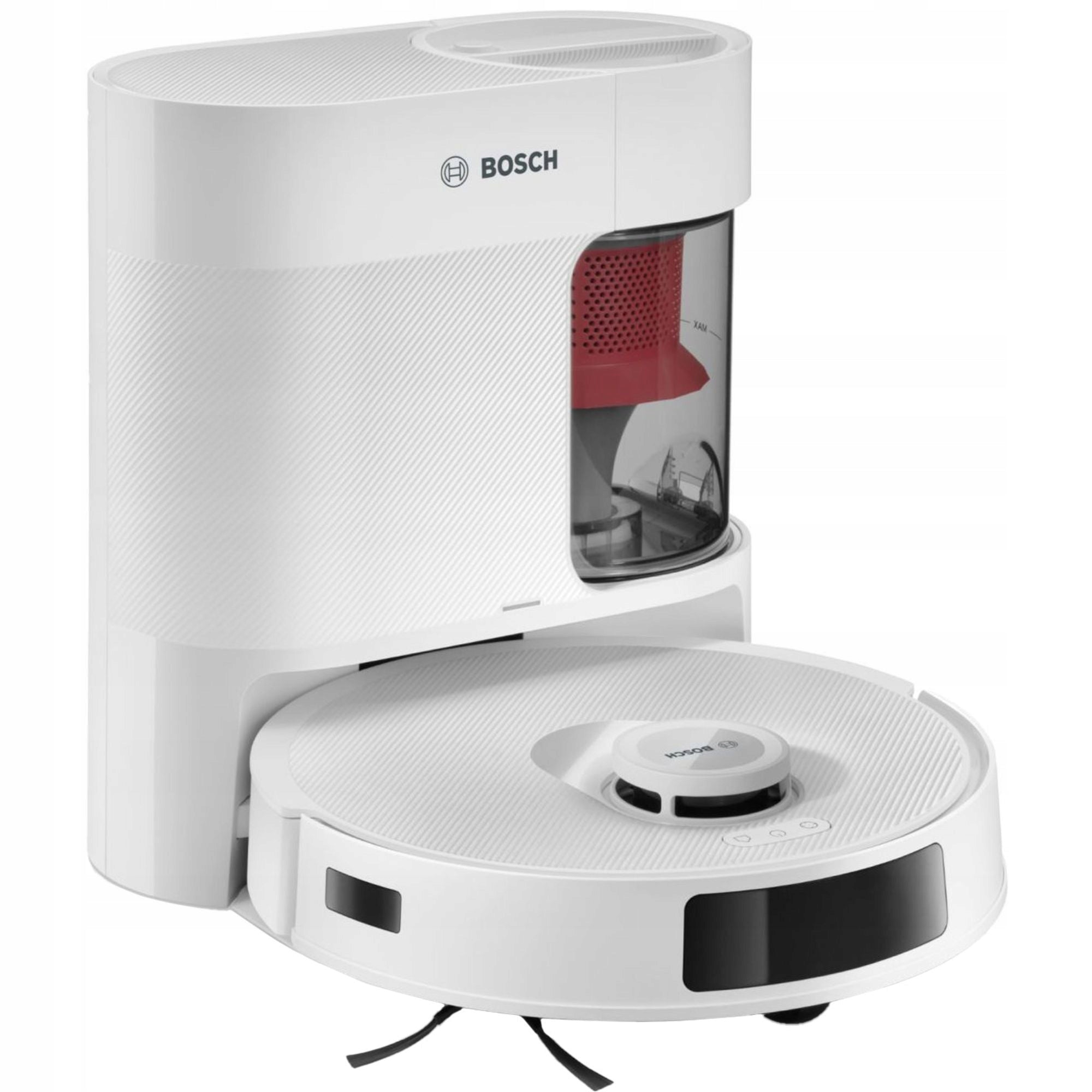 Bosch cleaning robot with mopping cleaning station emptying BCRD1W