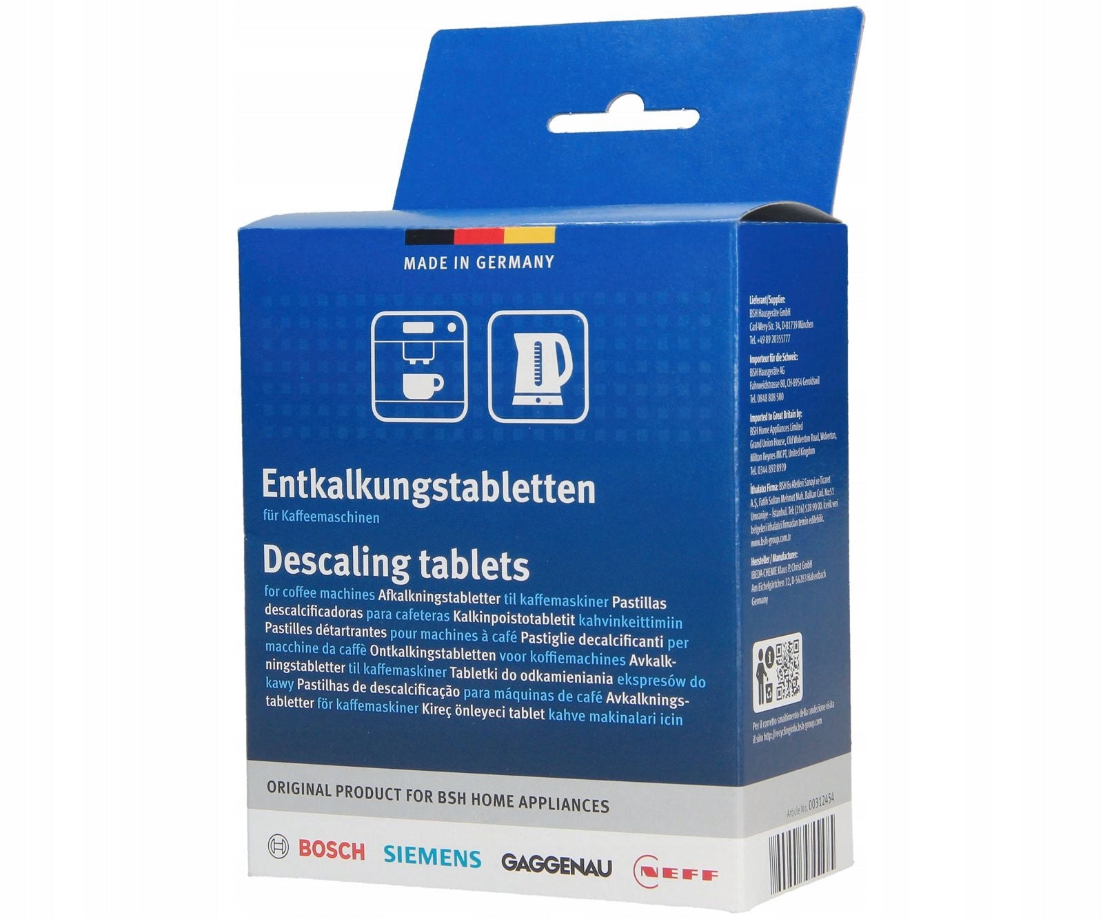 Bosch descaling tablets for espresso machine Brand Bosch