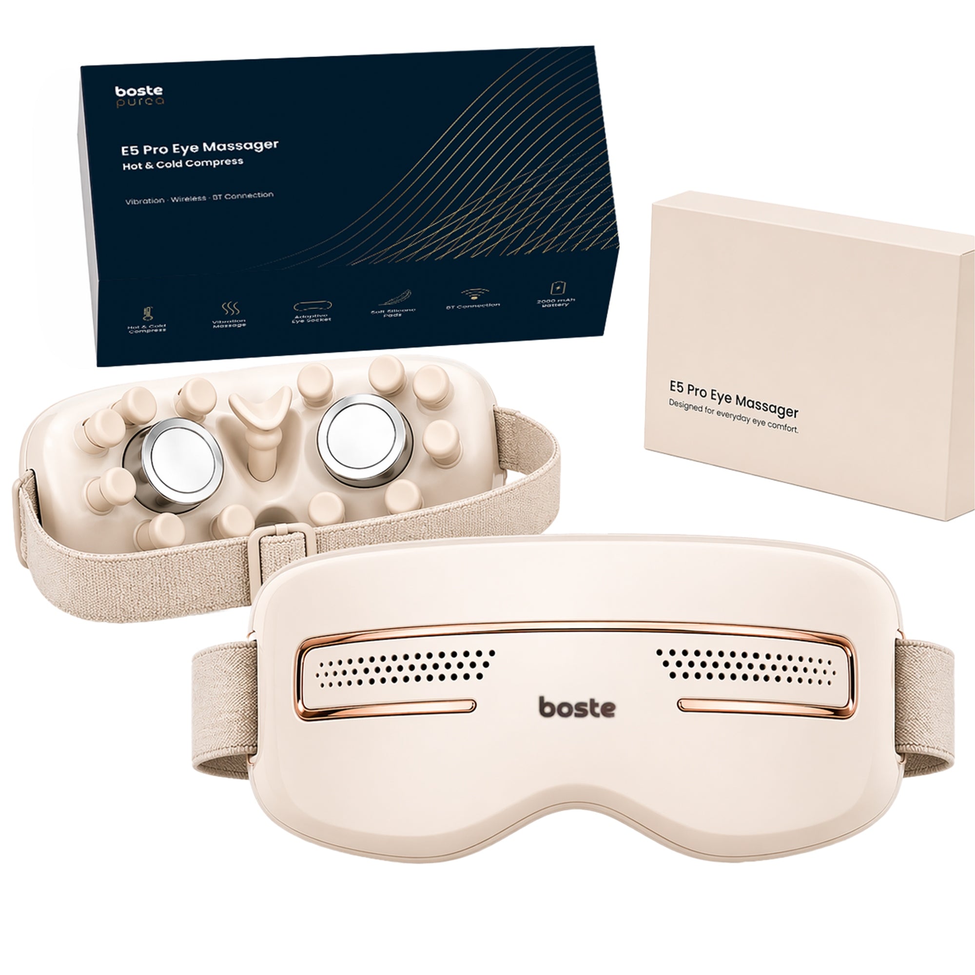 Boste E5 eye massager with heating and cold compress function + BT vibration