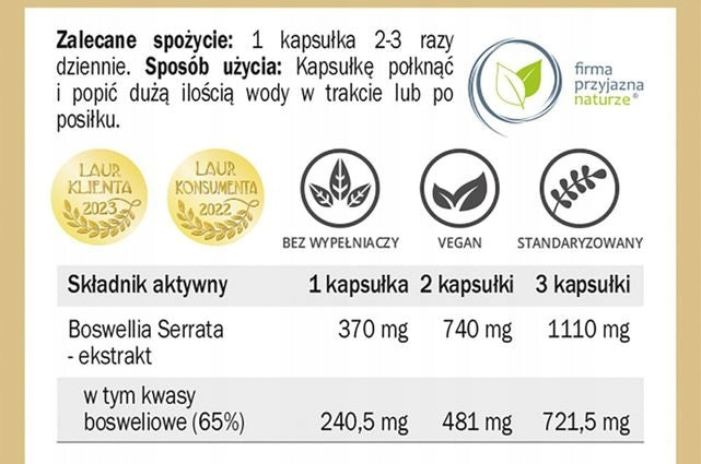 Boswellia 65 - 60 capsules, Boswellia Brand Yango