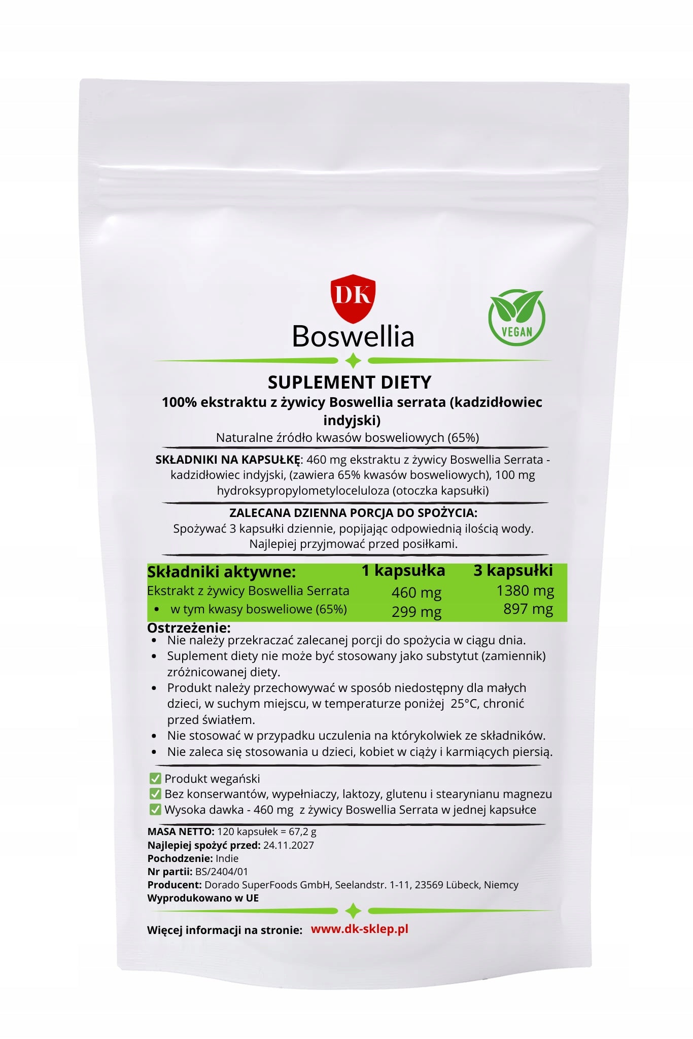 Boswellia Serrata Boswellia 120caps 480mg Extract Boswellic Acid Joints