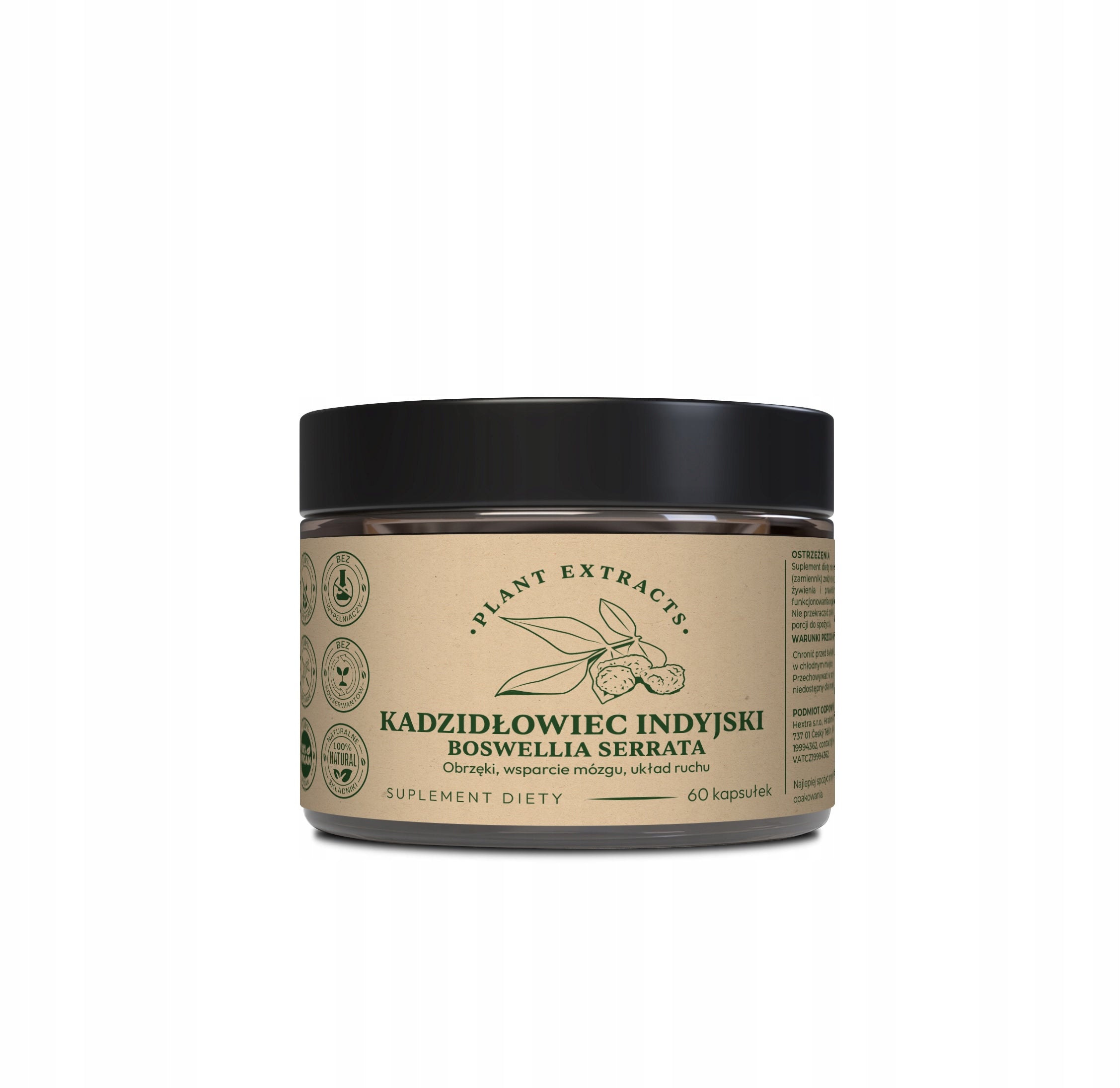 Boswellia serrata 500mg Vege 60 kap. Boswellia Indian - swelling, joints