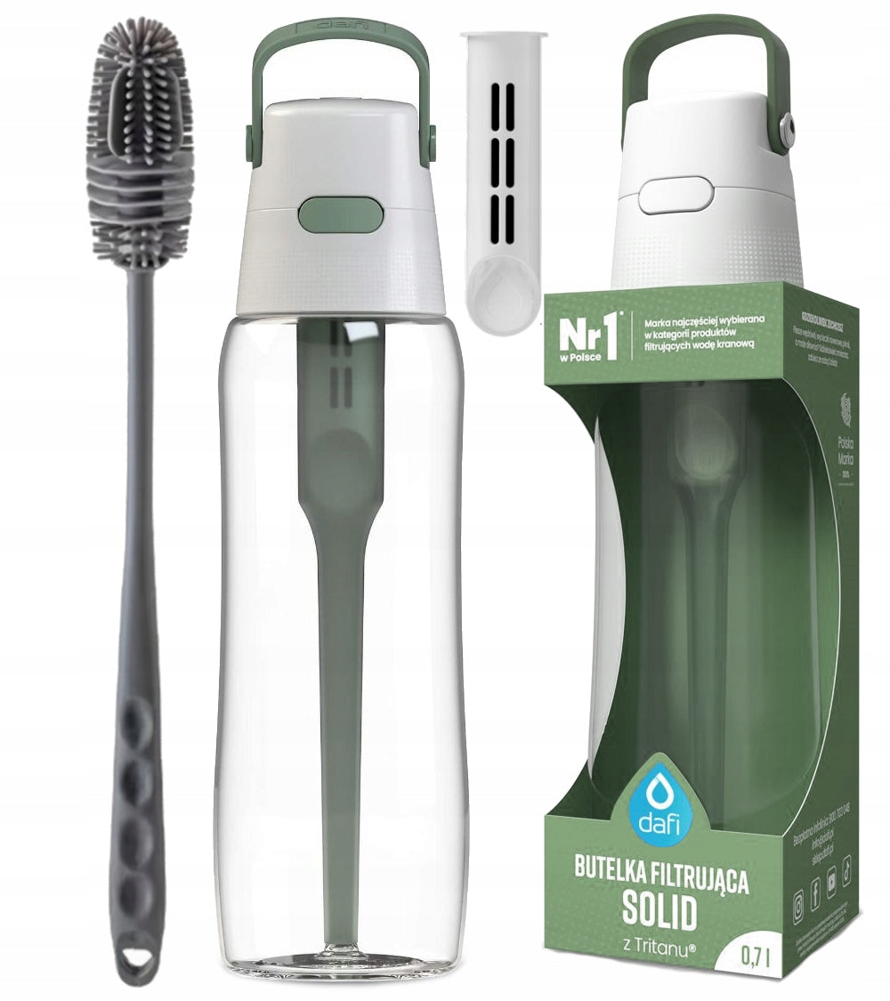 Bottle Dafi Solid 0,7 sage + silicone cleaning brush