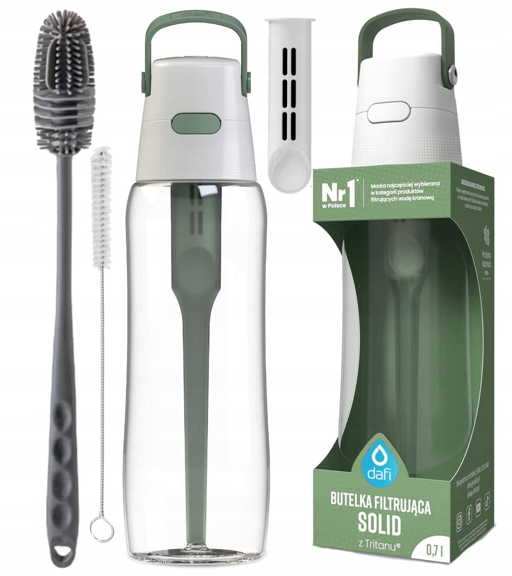 Bottle Dafi Solid 0,7 sage + silicone toothbrush tube cleaner