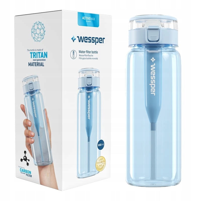 Bottle Filter Bottle with Tritan Wessper Clarti 680 ml Blue