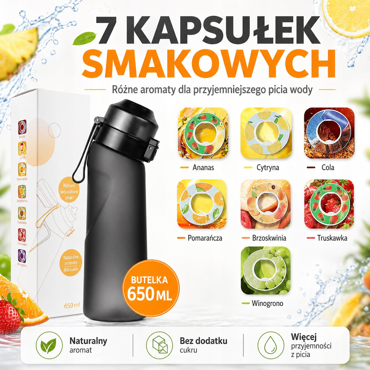 Bottle Fragrance Water Bottle 650ml 7 Refills Manufacturer code 704090593809