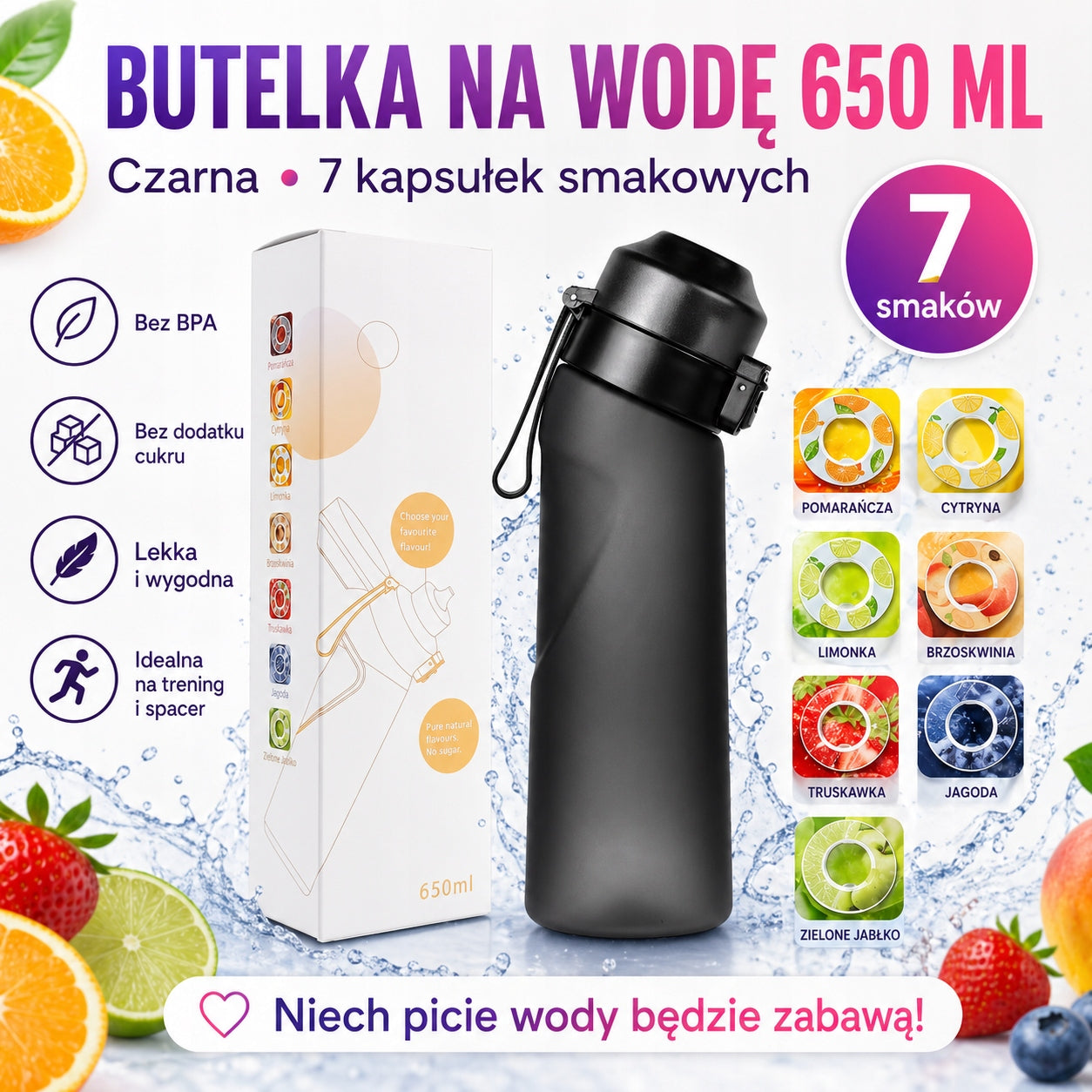 Bottle Fragrance Water Bottle 650ml 7 Refills