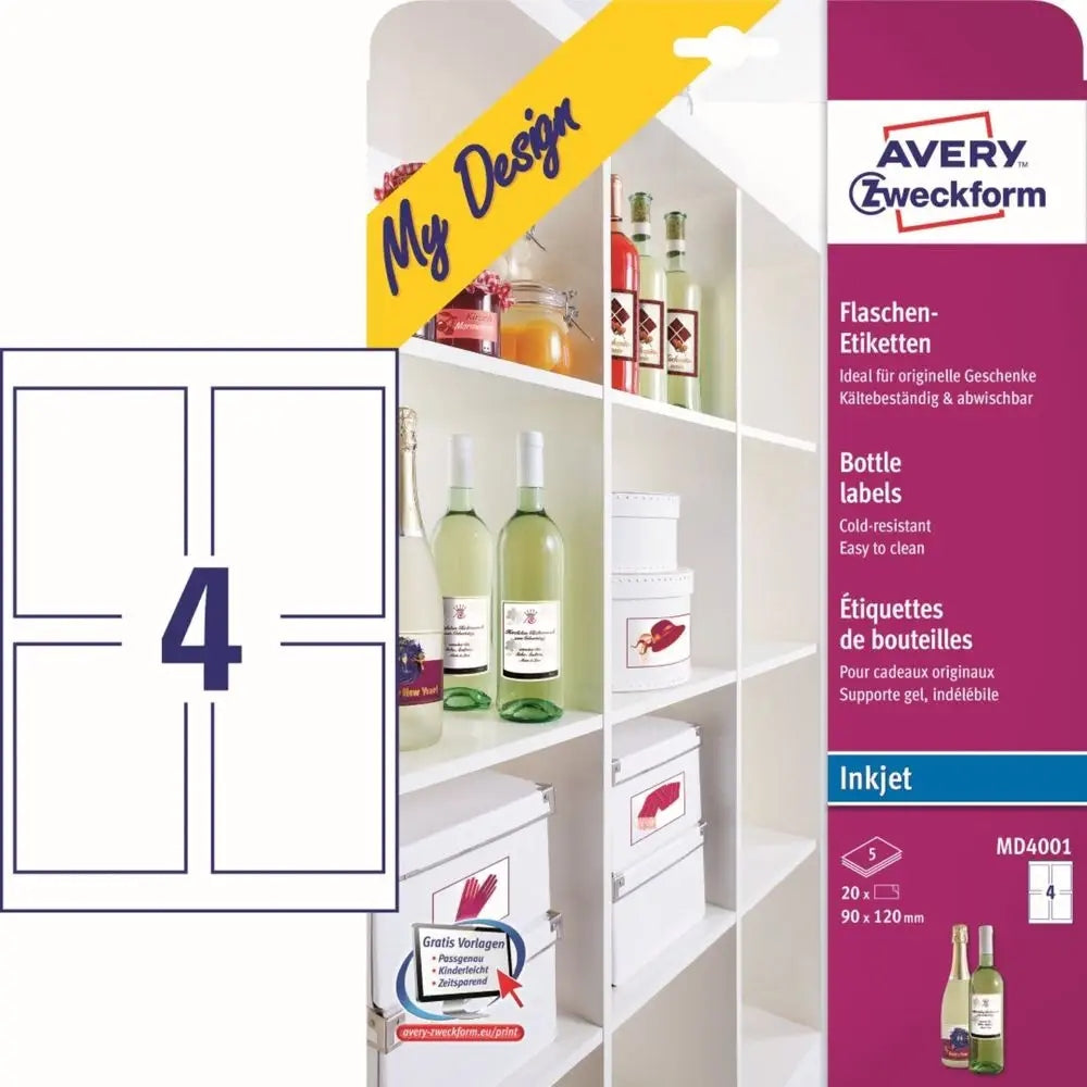 Bottle Labels - Gift, Wedding MD4001 Packaging status original