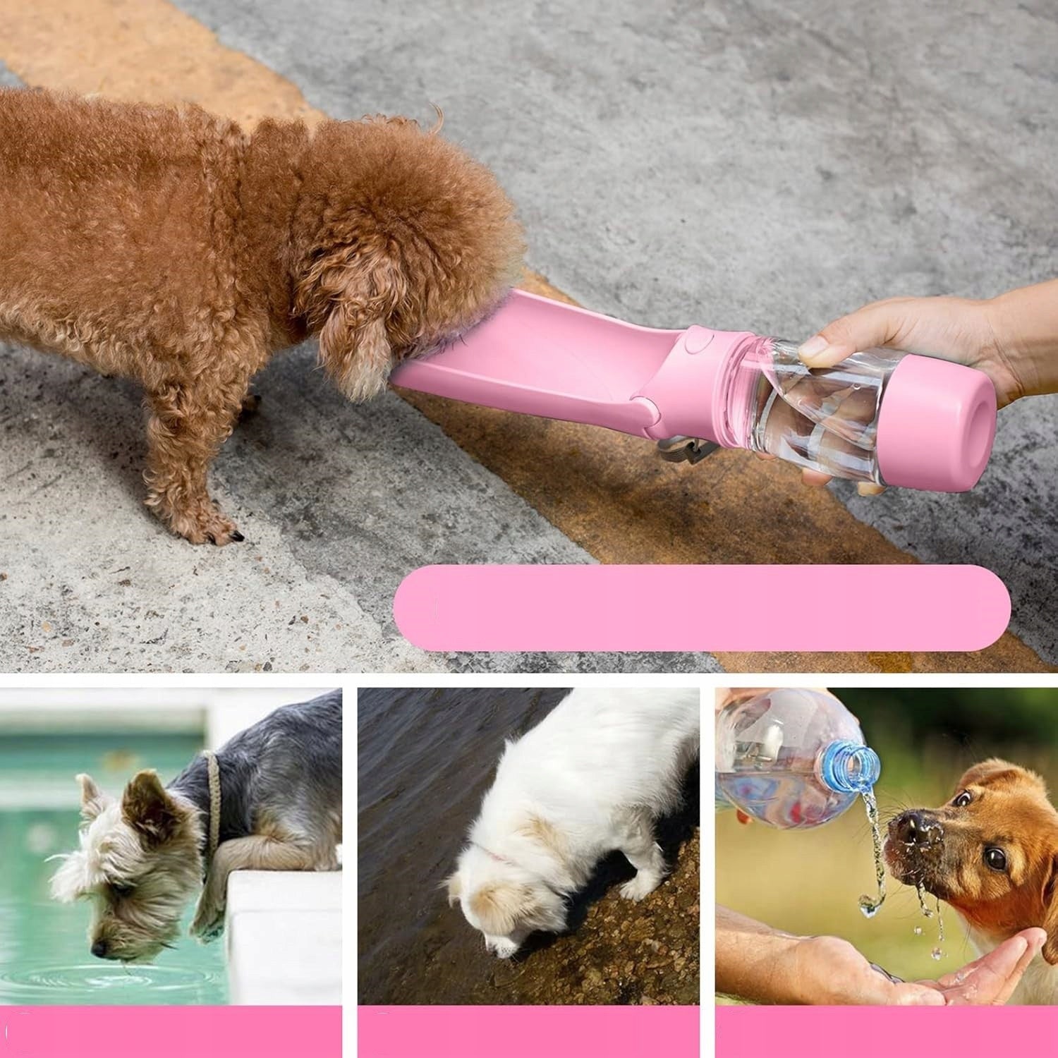 Bottle Tourist Bowl Water Bottle Portable Cat Dog Drinker 3in1 Capacity 320 l
