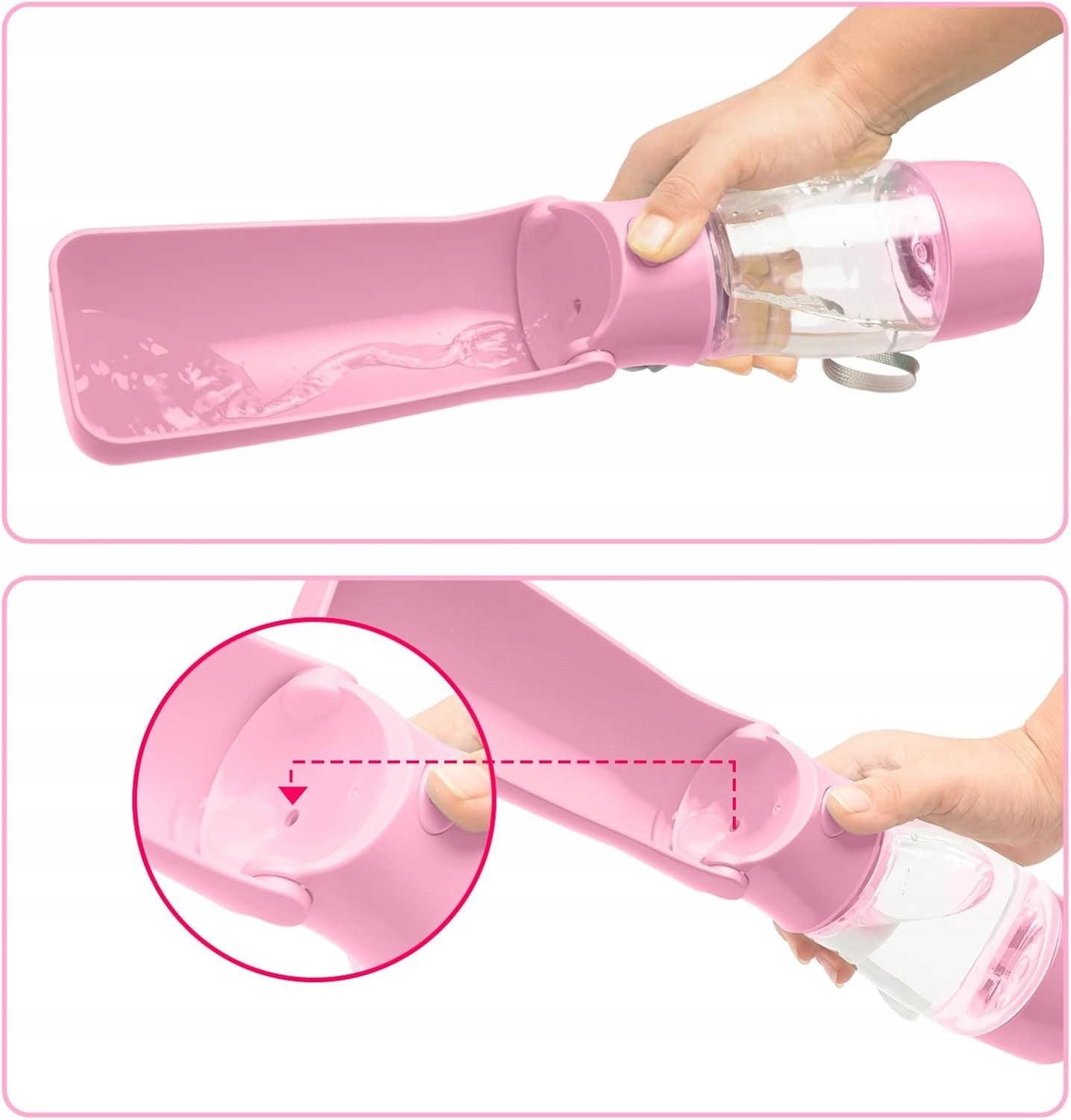 Bottle Tourist Bowl Water Bottle Portable Cat Dog Drinker 3in1 Device type collapsible (travel)