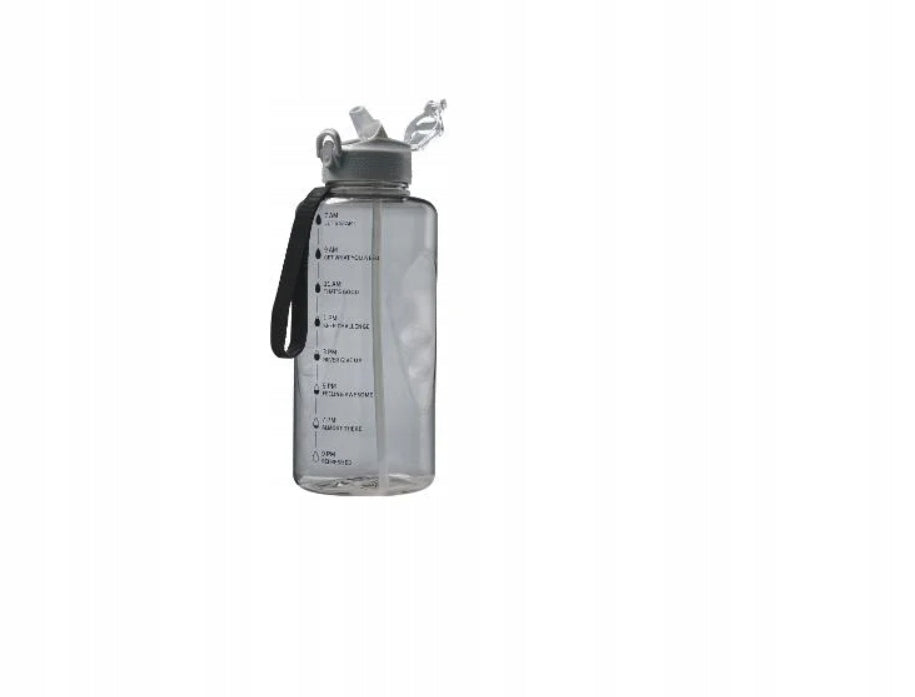 Bottle Water Bottle 2L CRIVIT Grey With Straw Mouthpiece BPA FREE with Measure Kind water bottle