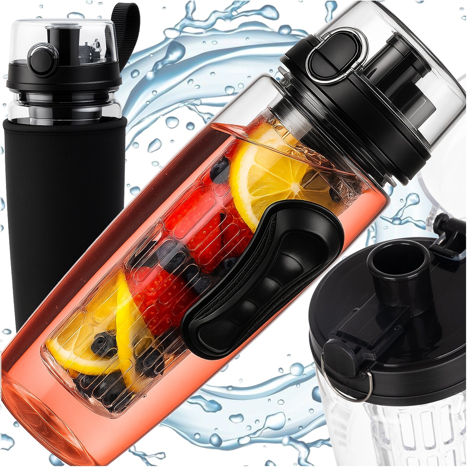 Bottle Water Bottle Sports Drink Leakproof Fruit Cartridge Trizand 1L EAN (GTIN) 5900779956490