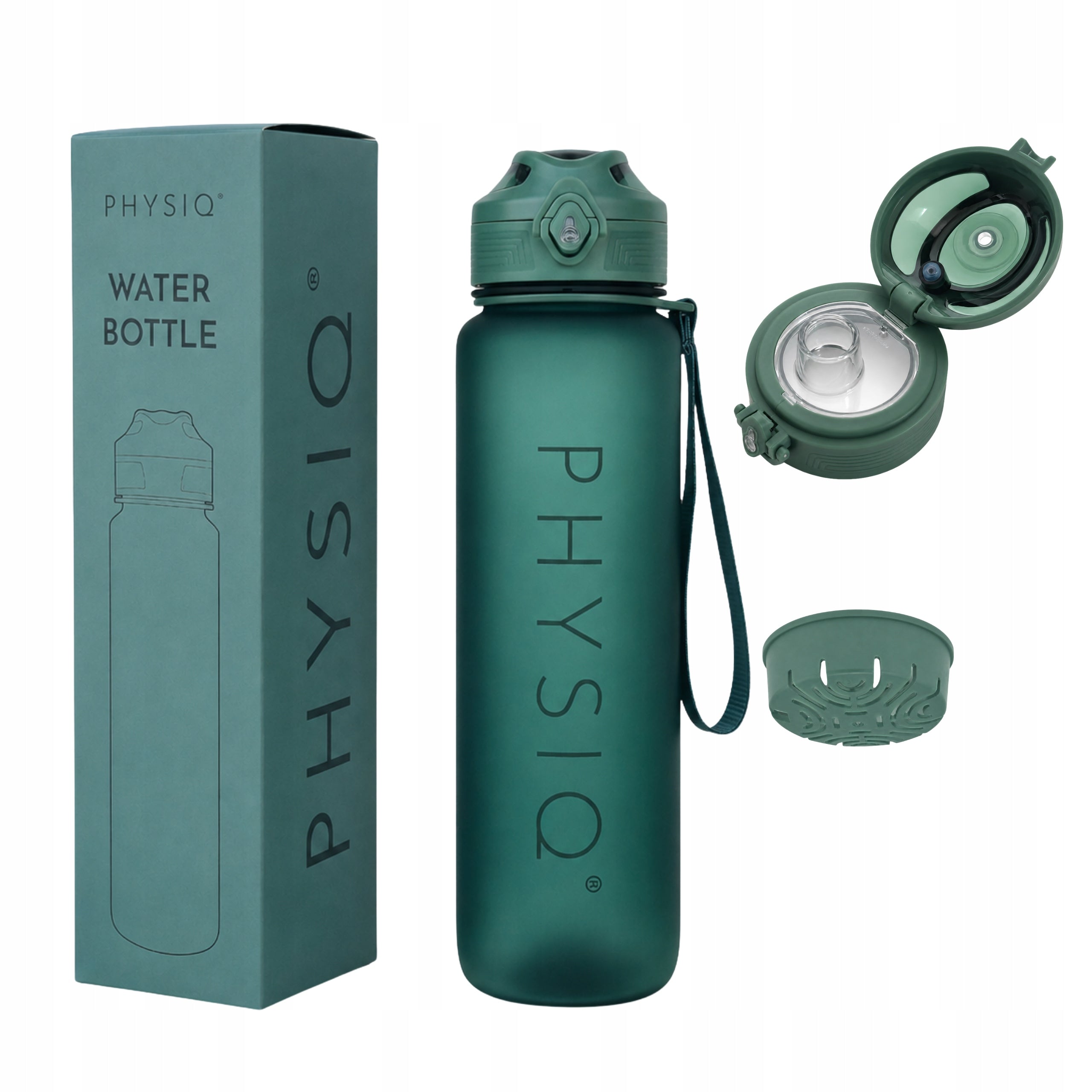 Bottle Water Bottle Tritan Airtight Sports Scoop 1000ml BPA Free OLIVE