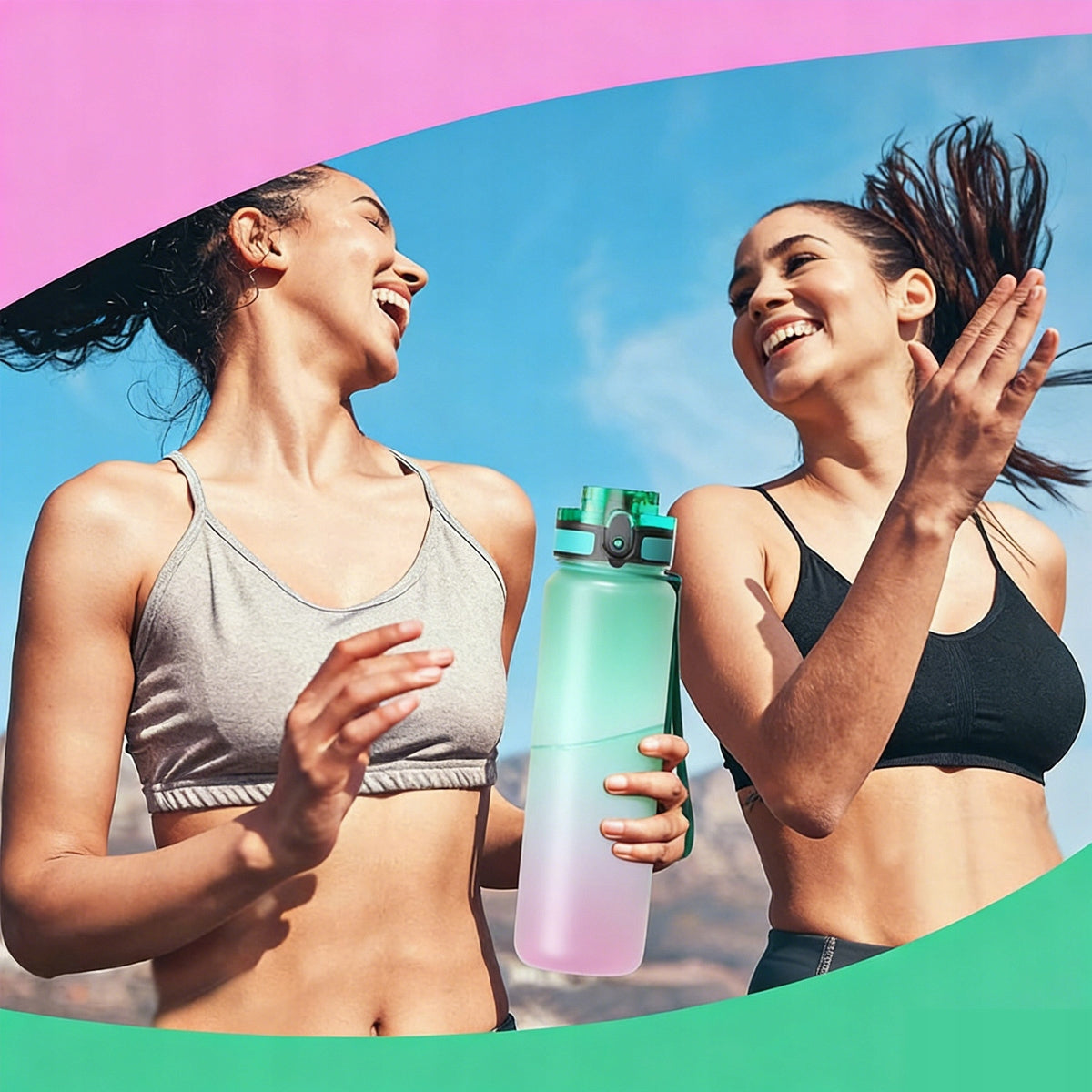 Bottle Water Bottle Tritan Airtight Sports Scoop 1000ml BPA Free Volume 1000 ml