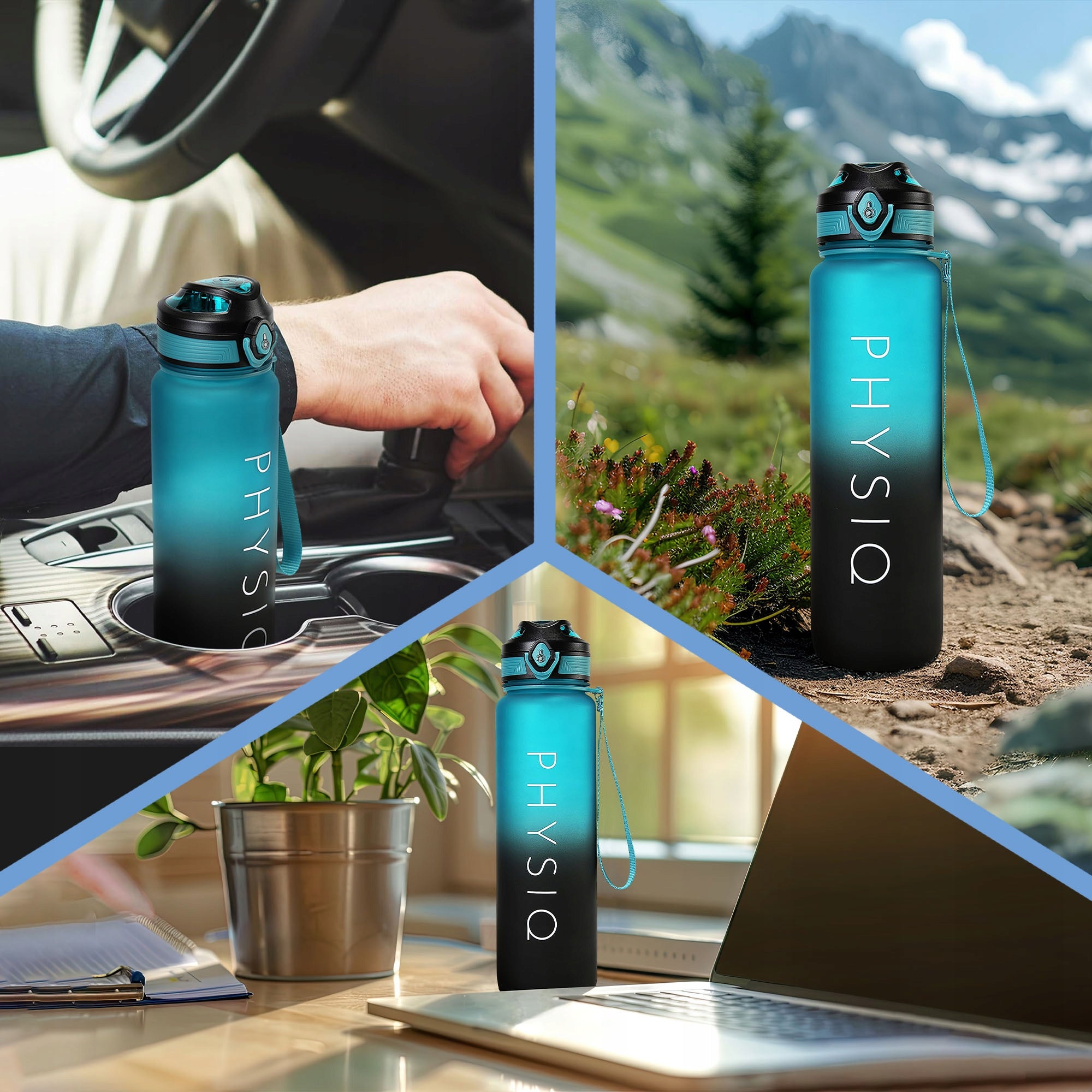 Bottle Water Bottle Tritan Airtight With Sports Measure 1000ml BPA Free Kind water bottle