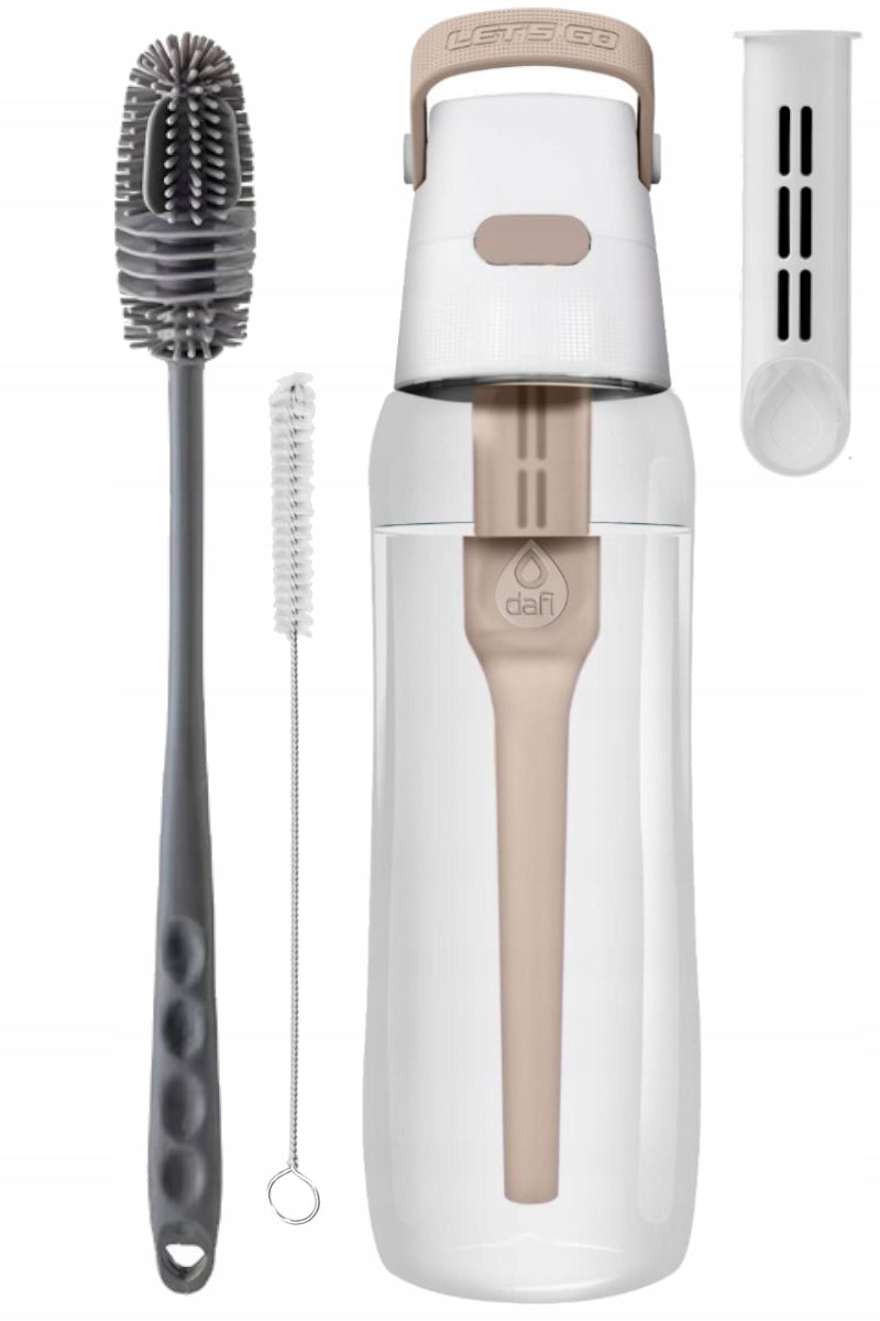 Bottle wash brush set + Dafi Solid 0,7 cappucino bottle