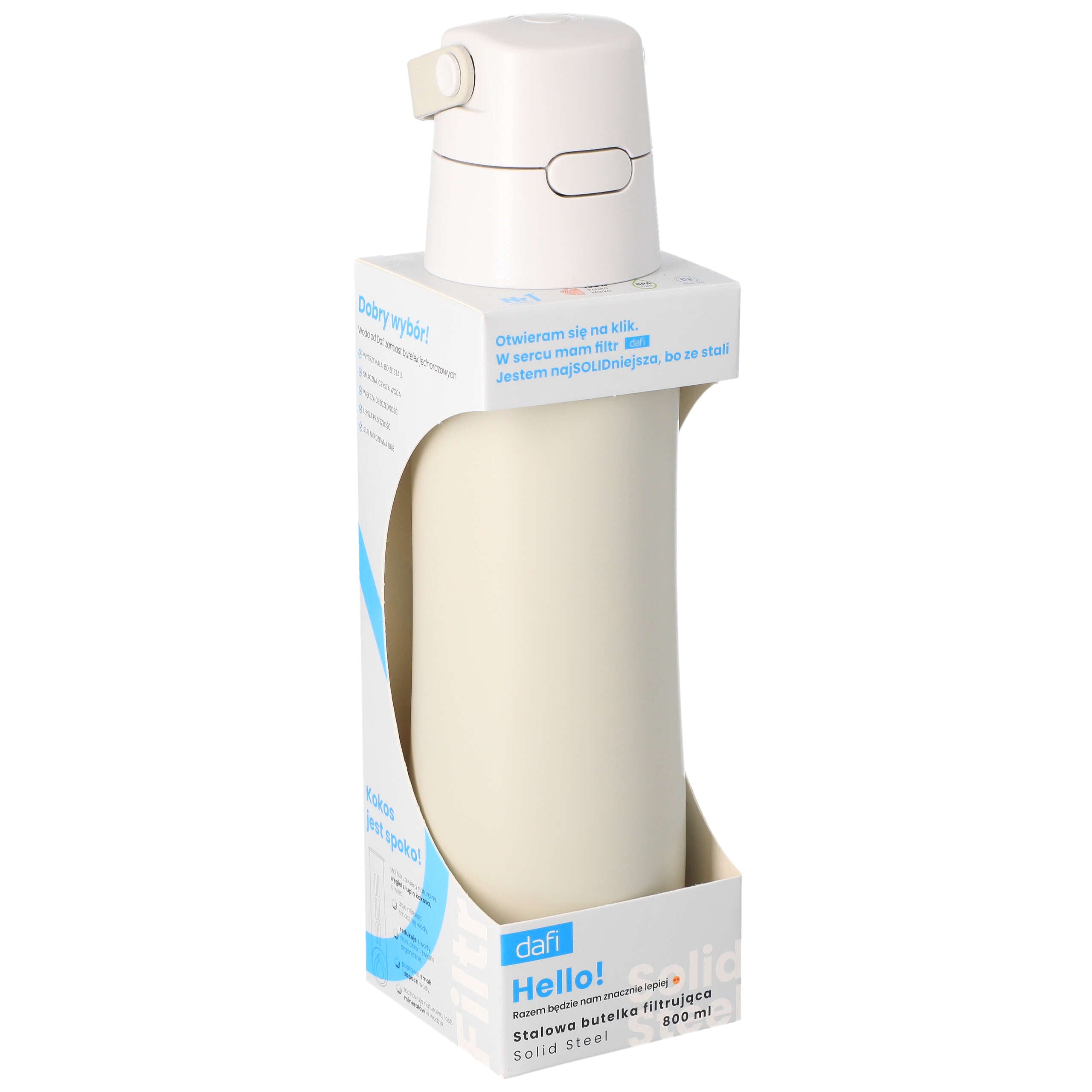Bottle with filter Dafi Solid Steel Pearl 800 ml STAINLESS STEEL Brand Dafi