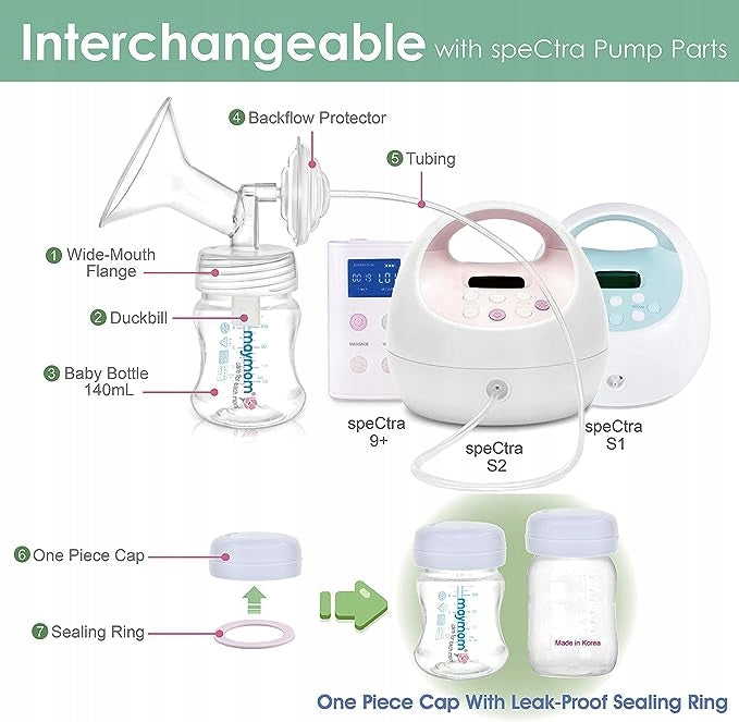 Bottles With Collar Breast Pump Tube 2 Pcs Milk Container Accessories Medical device no