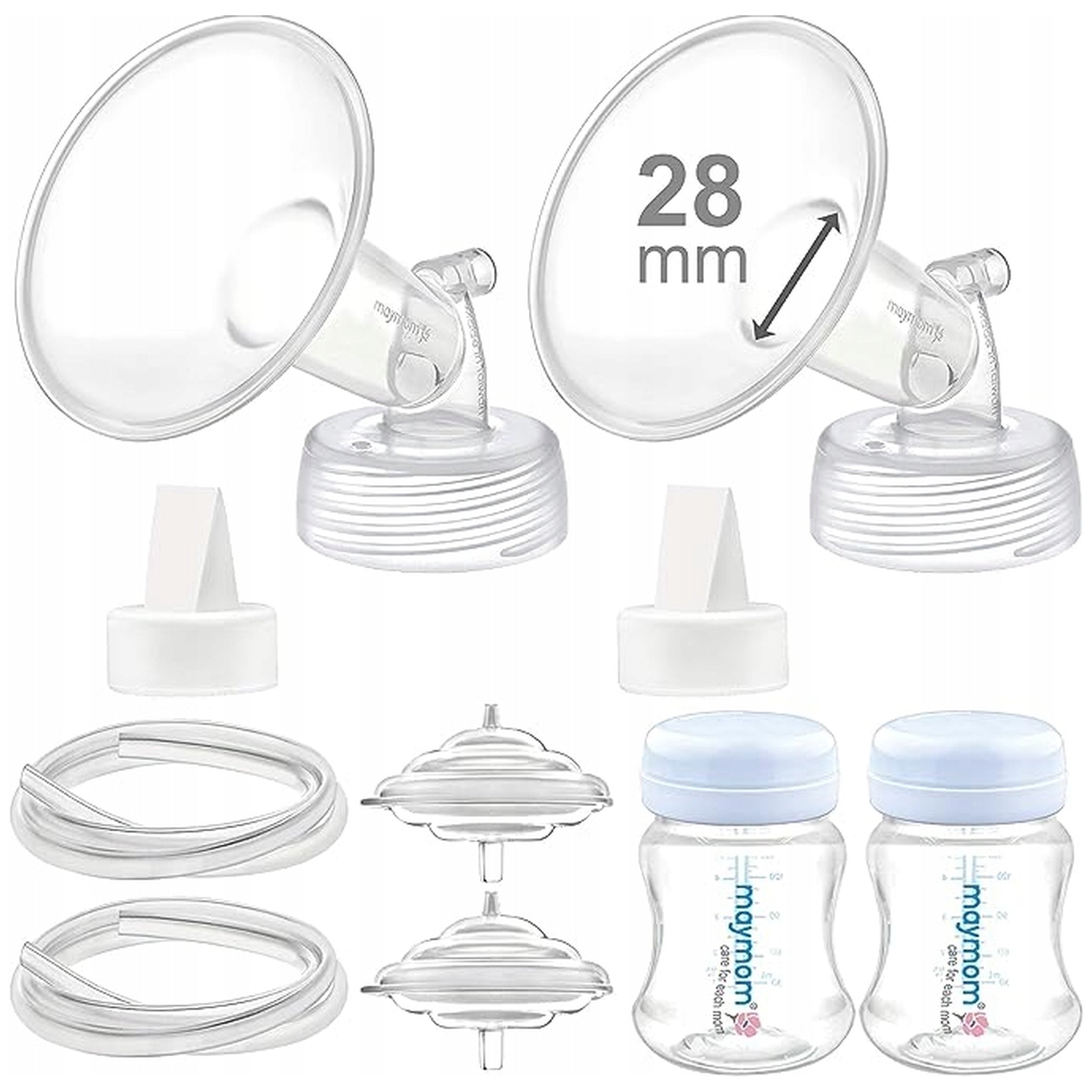 Bottles With Collar Breast Pump Tube 2 Pcs Milk Container Accessories