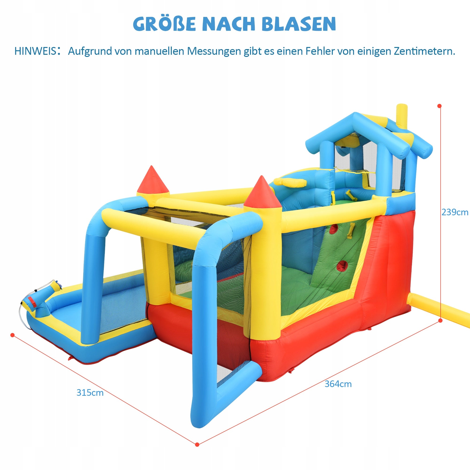 Bouncy castle Kids Water Park Trampoline blower HUGE PLAYGROUND 5-in-1 gift Included house ladder flooring climbing wall slide other