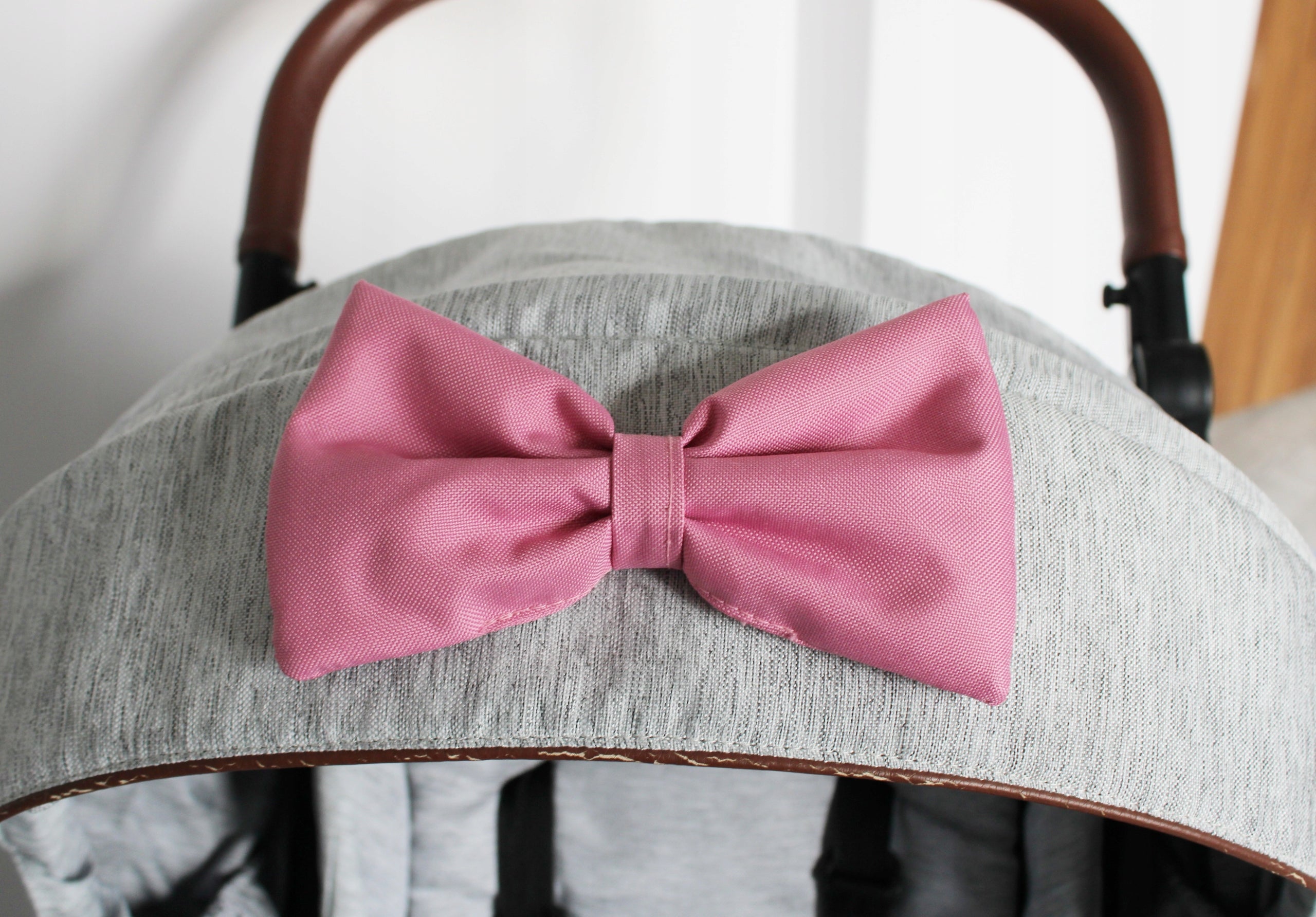 Bow bow for stroller crib raspberry pink Brand Pluszowe Sówkowo