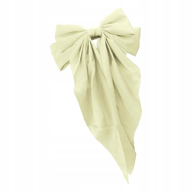 Bowknot Helmet Decor Cute Helmet Accessories Large Bow Helmet Beige