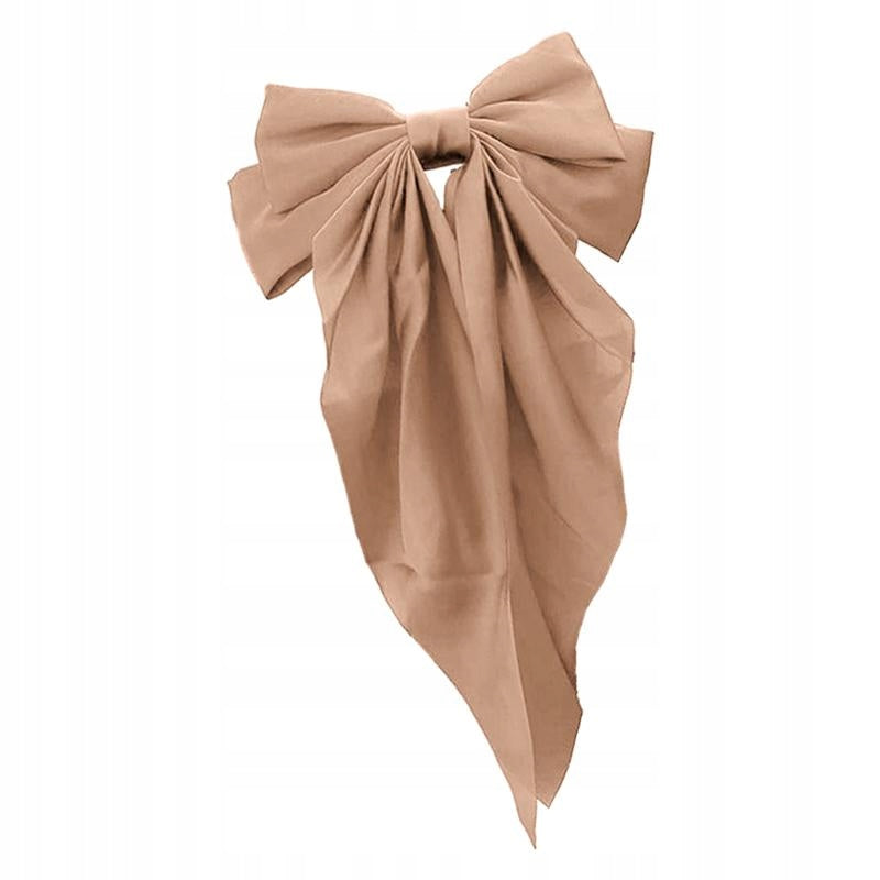 Bowknot Helmet Decor Cute Helmet Accessories Large Bow Helmet Champagne
