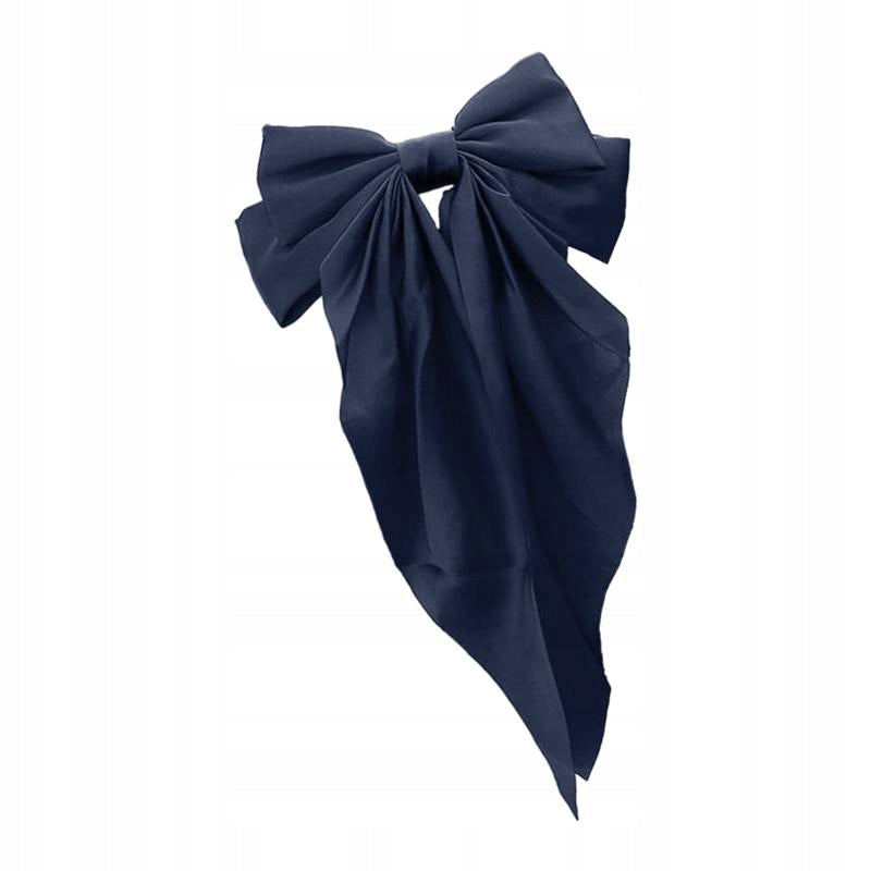 Bowknot Helmet Decor Cute Helmet Accessories Large Bow Helmet Dark Blue