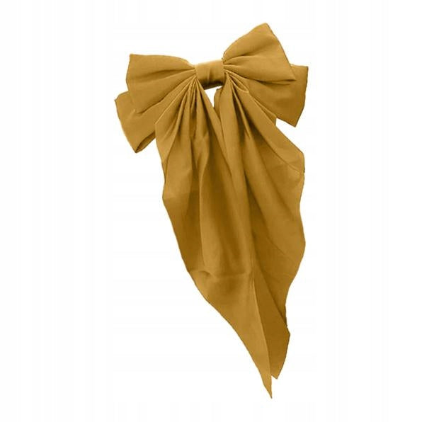 Bowknot Helmet Decor Cute Helmet Accessories Large Bow Helmet Dark Yellow