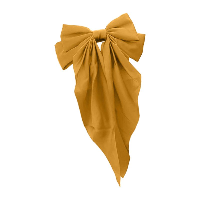 Bowknot Helmet Decor Cute Helmet Accessories Large Bow Helmet Yellow