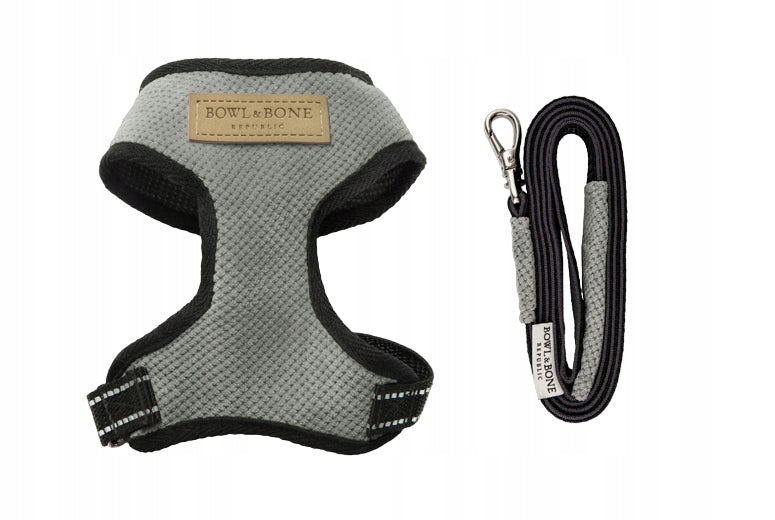 Bowl&Bone Harness Dog Leash CANDY XL Grey