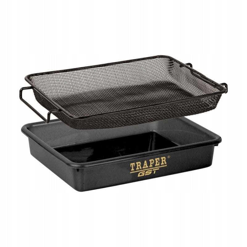 Bowl Cuvette Traper Medium Black 31x26cm With Sieve 3mm For Lures