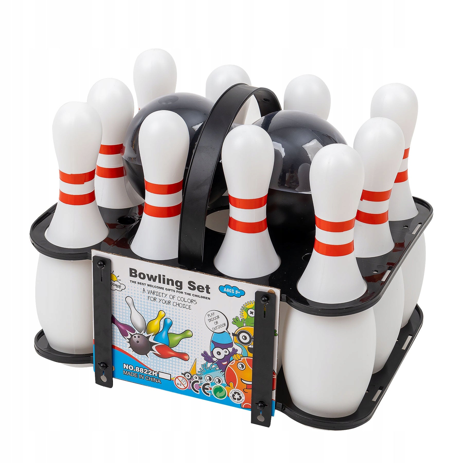 Bowling 10 pcs + 2 balls + 3k basket