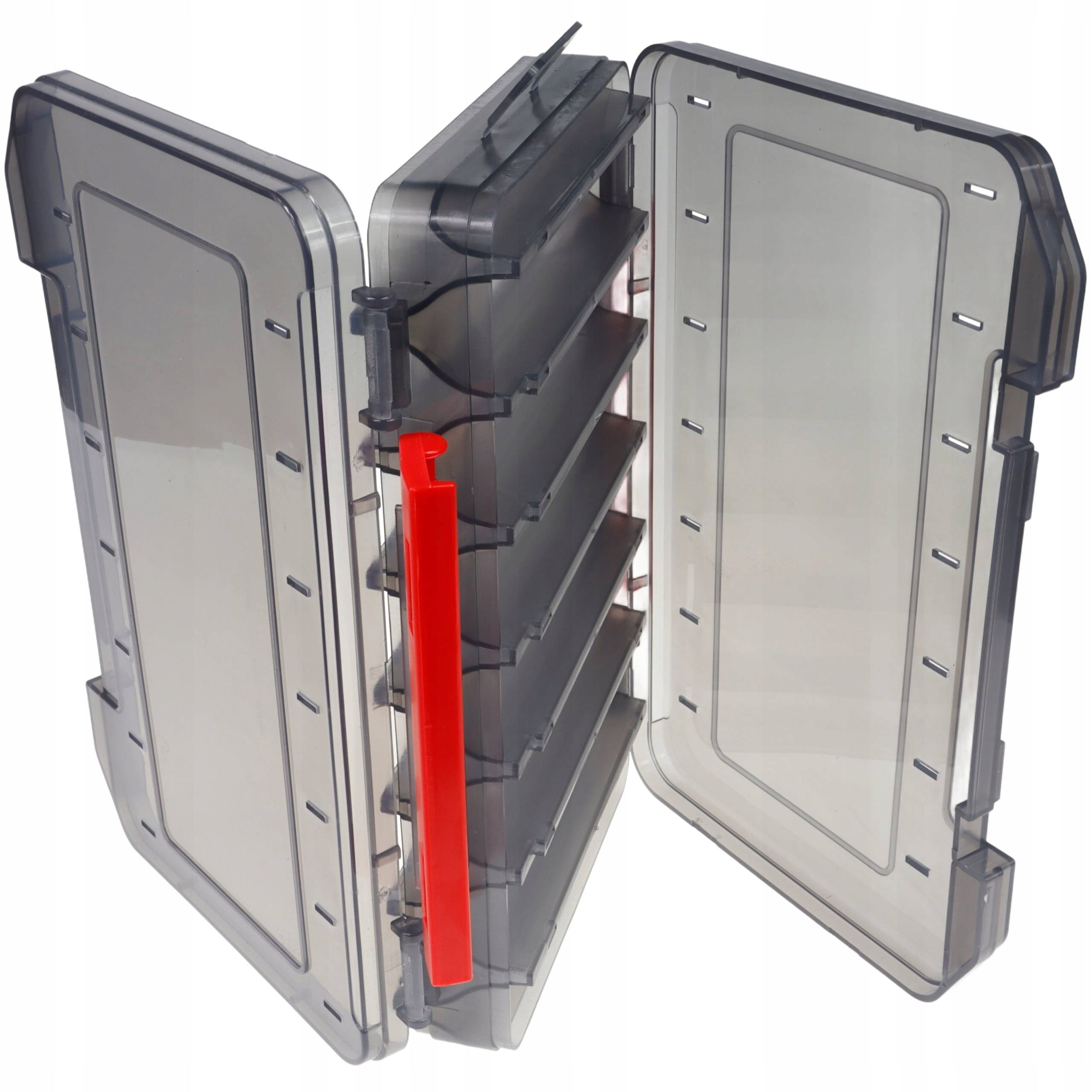 Box 20x14x3,5 cm bait organizer wobblers roosters rubber sheet