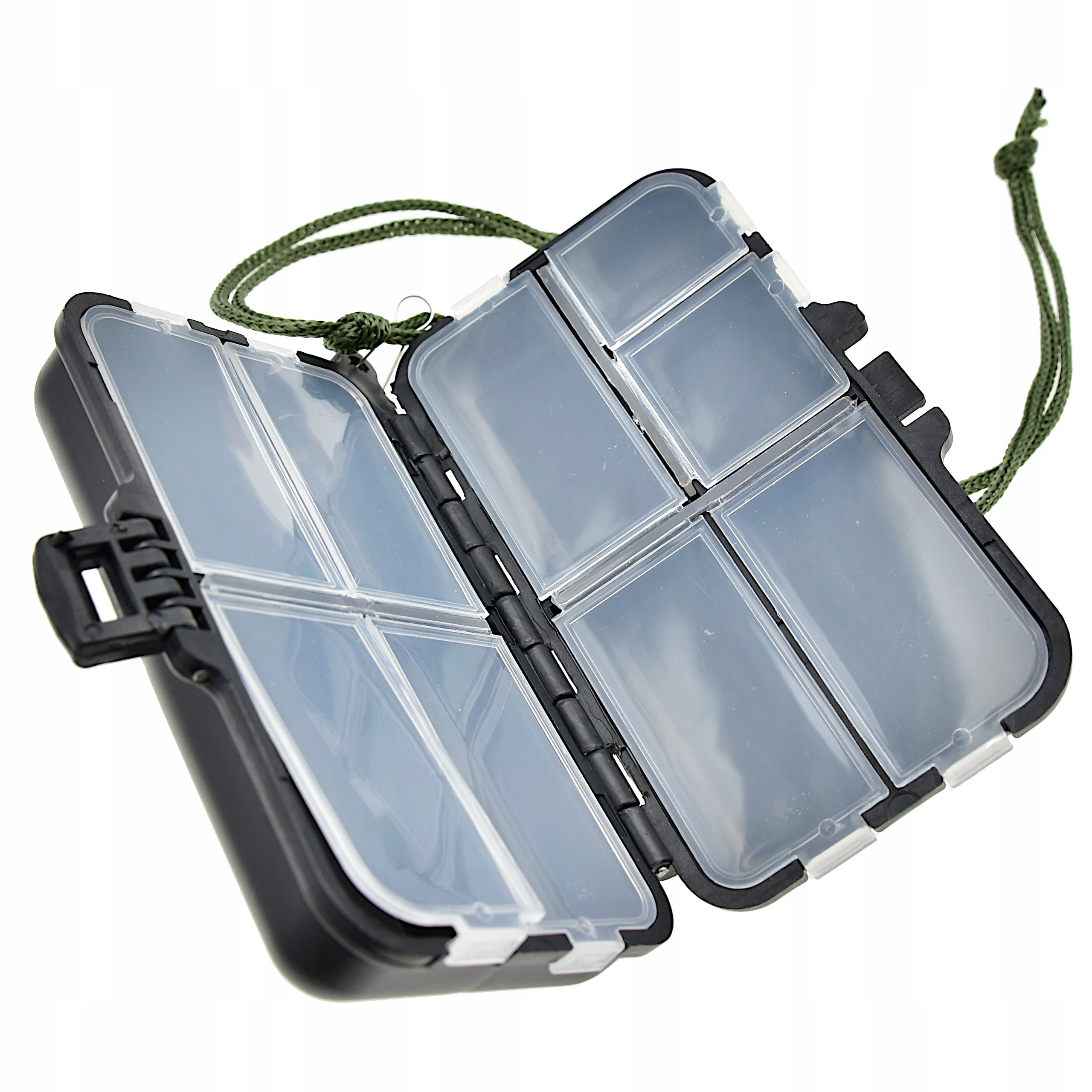 Box Fishing Toolbox 9-Chamber ORGANIZER with Drawstring Color black